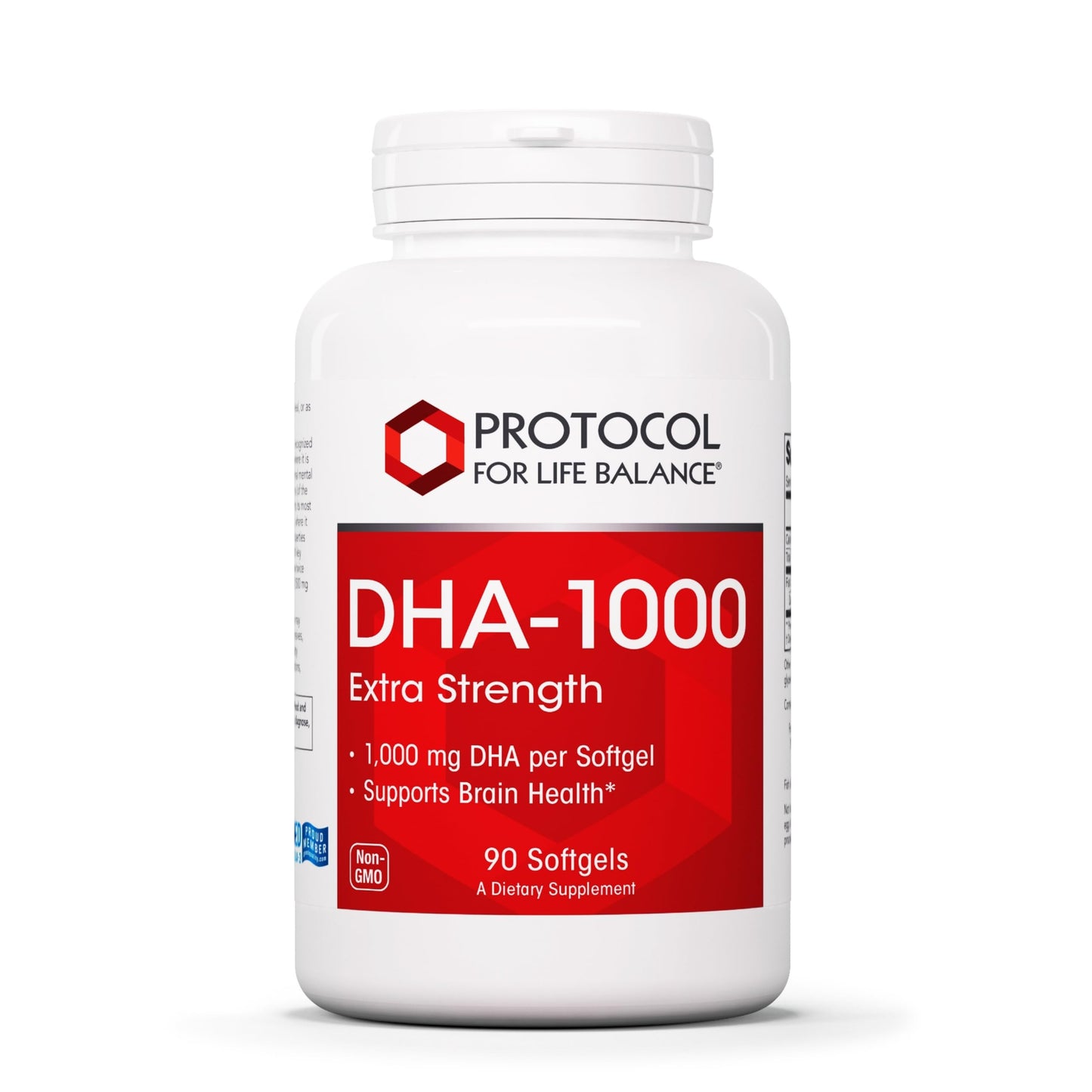 PROTOCOL FOR LIFE BALANCE DHA-1,000 Extra Strength DHA 1,000mg Fish Oil Softgels 90