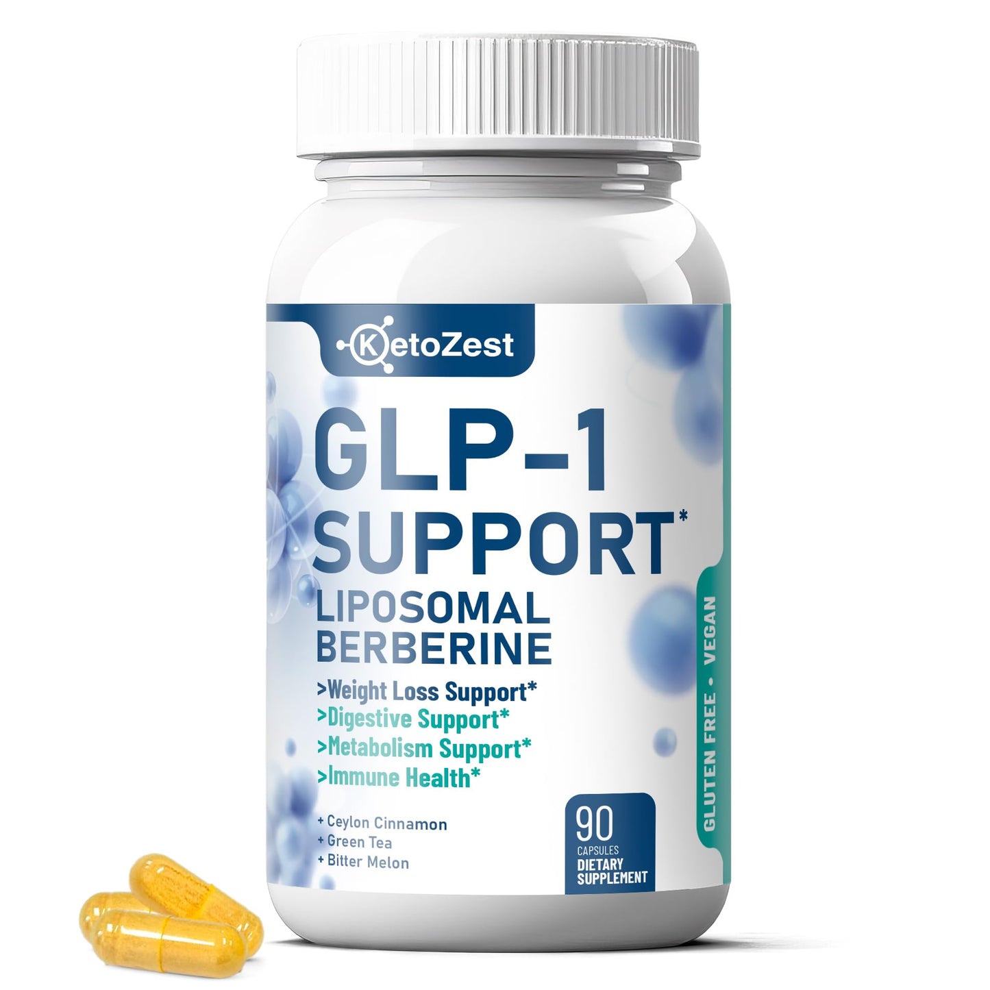 KetoZest GLP-1 Support Liposomal Berberine Capsule, 90 Count