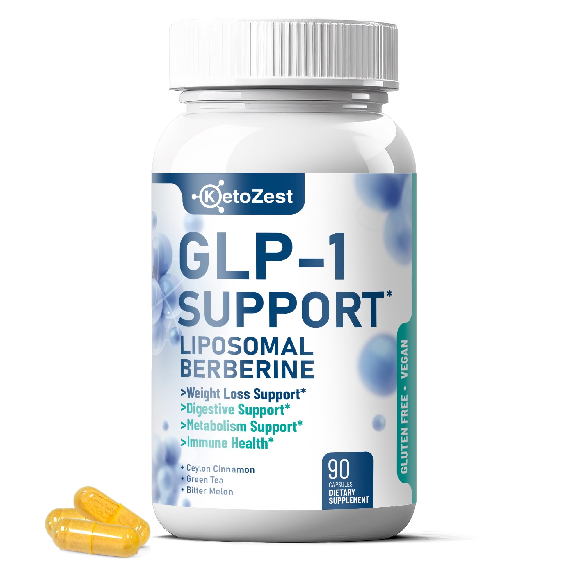 KetoZest GLP-1 Support Liposomal Berberine Capsule, 90 Count
