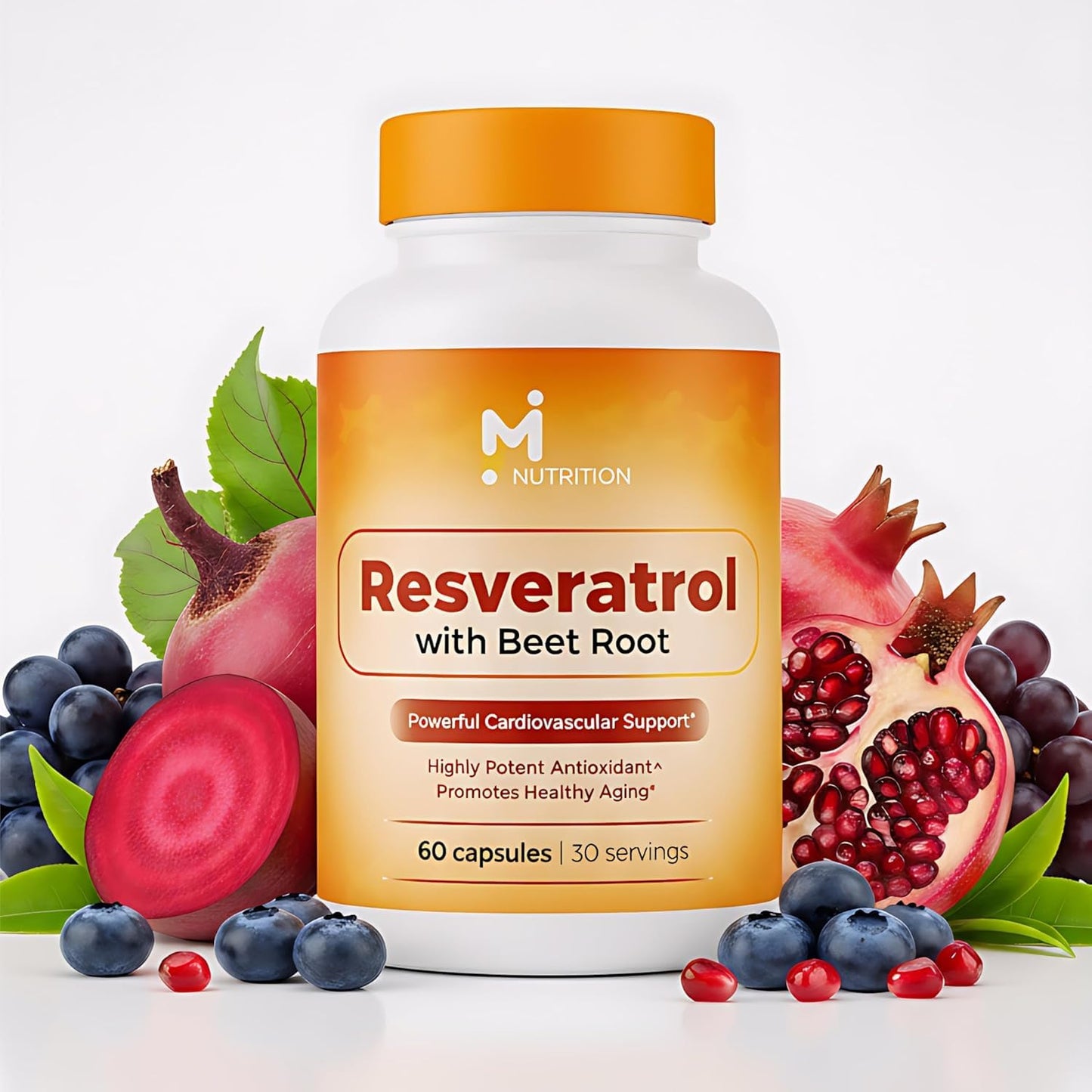 M NUTRITION Resveratrol Supplement Capsule 60 Count