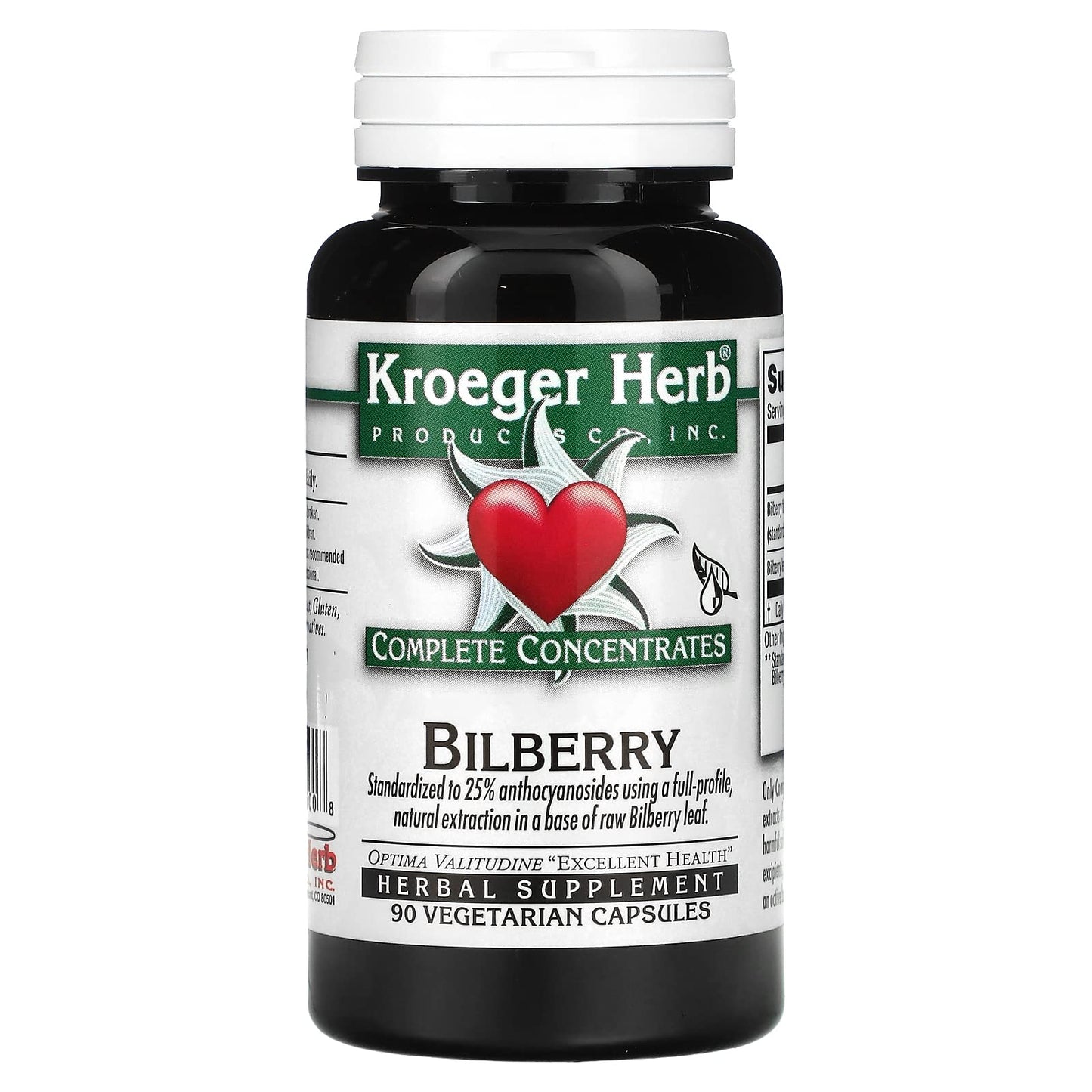 Kroeger Herb Products Bilberry 25% Capsules 2
