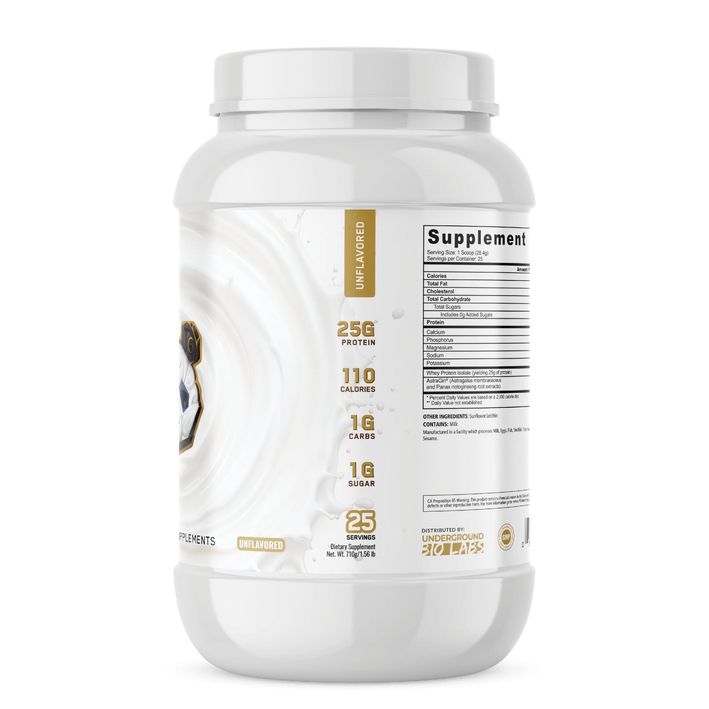 Underground Bio Labs Panda Fuel ISO Whey Protein - Unflavored Powder 1.82 Pound