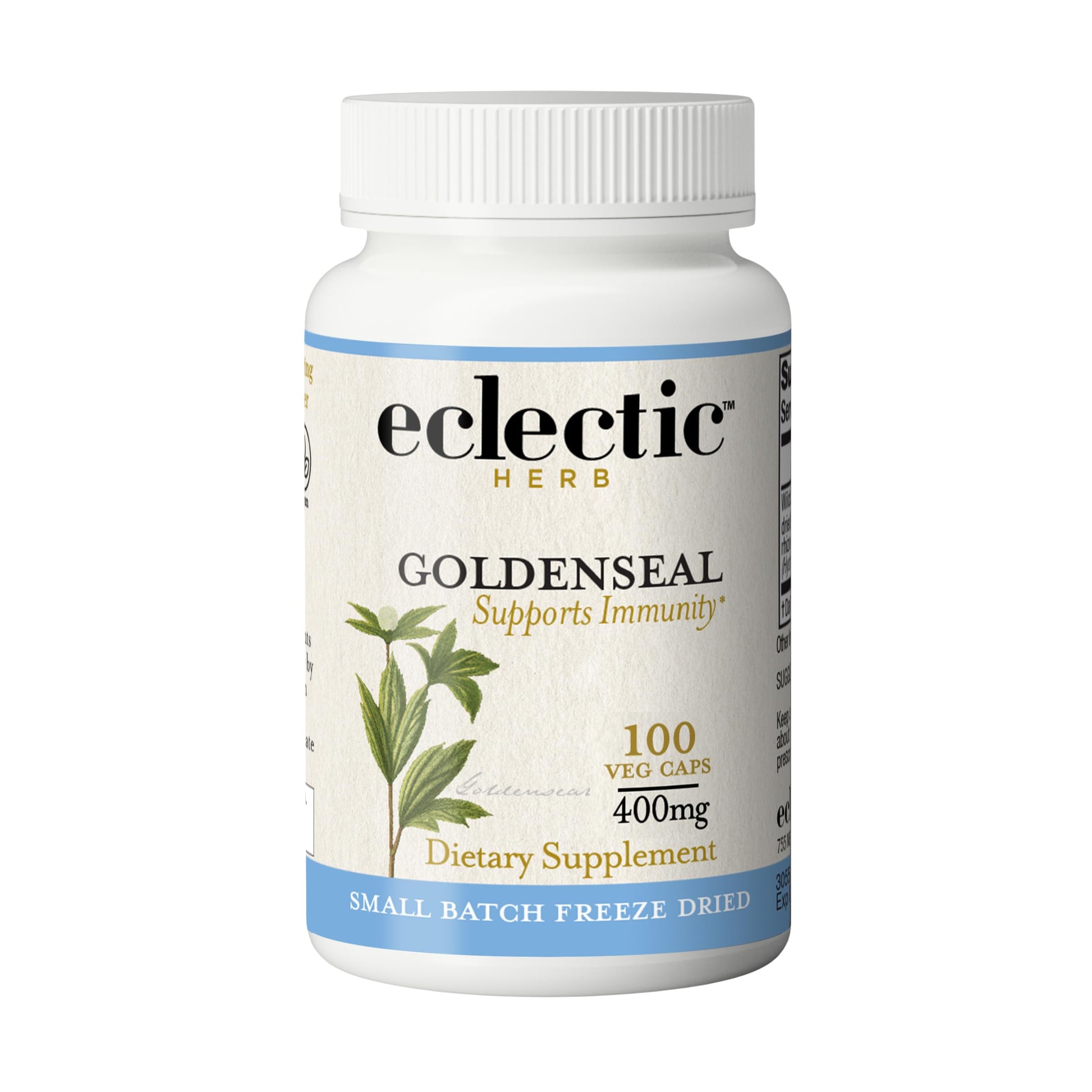 Eclectic Institute Goldenseal Capsules 400 mg, 100 Count