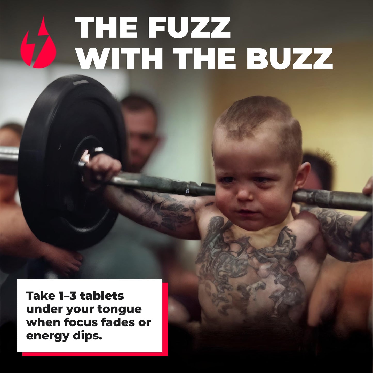 Dripz Energy Cherry Bomb Nootropic Energy & Focus Tablets – Brain Fog Support & Productivity Booster, 25 Tablets