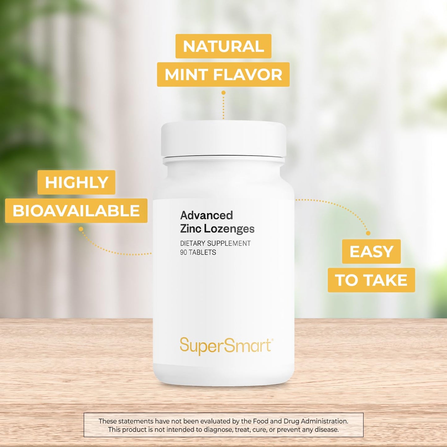 Supersmart Advanced Zinc Bisglylate Capsules 90 Count