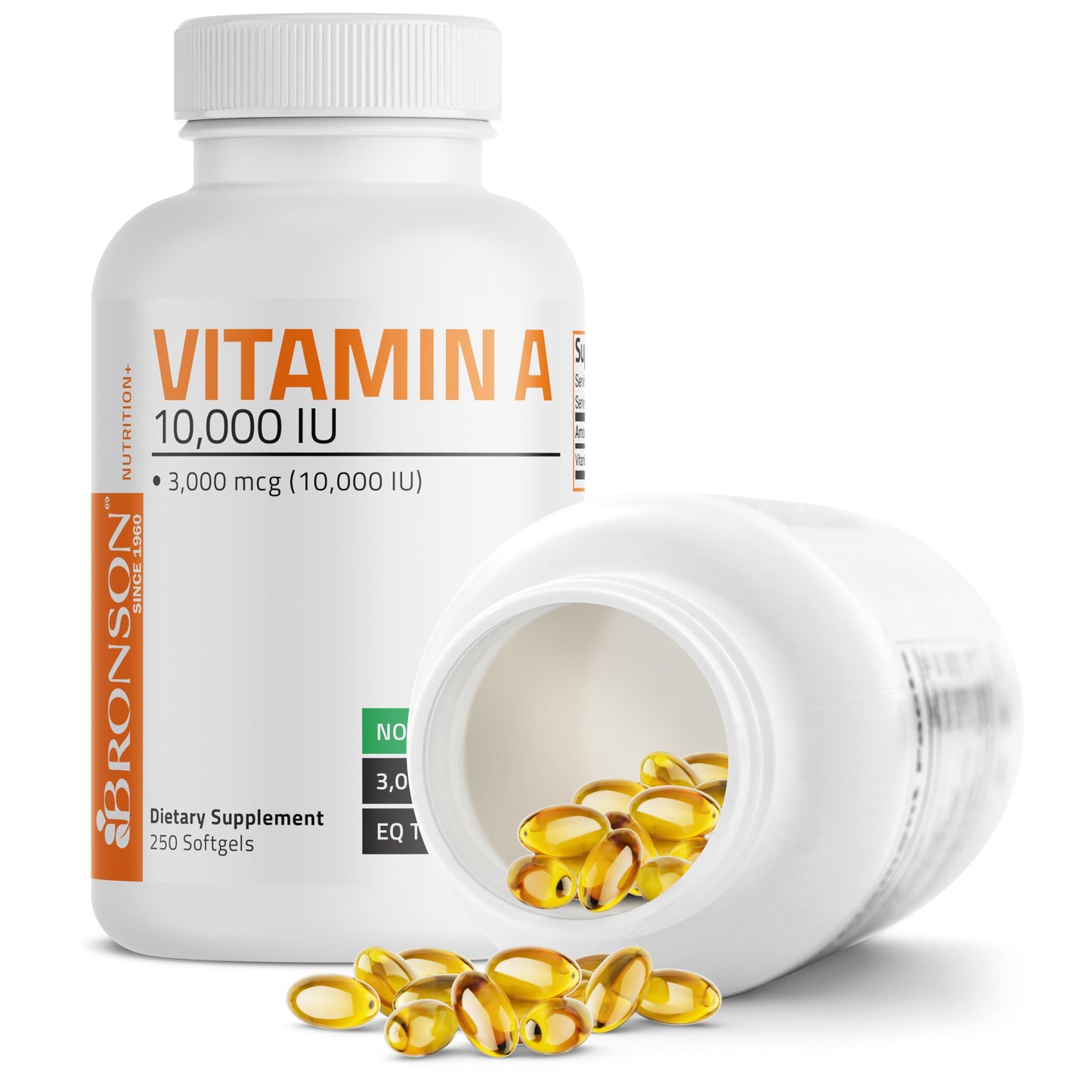 Bronson Vitamin A 10,000 IU Healthy Vision and Immune Support, 250 Softgels