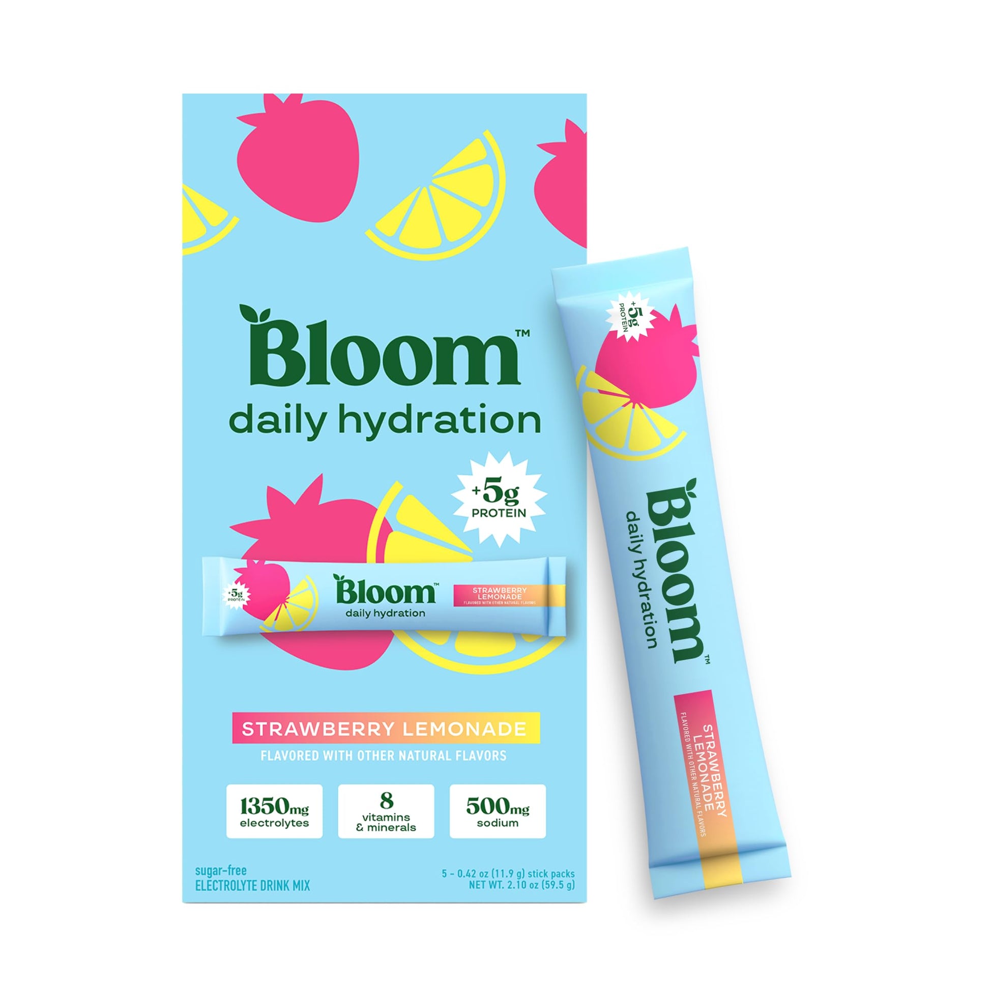 Bloom Nutrition Hydration Electrolyte Sticks Powder 2.1