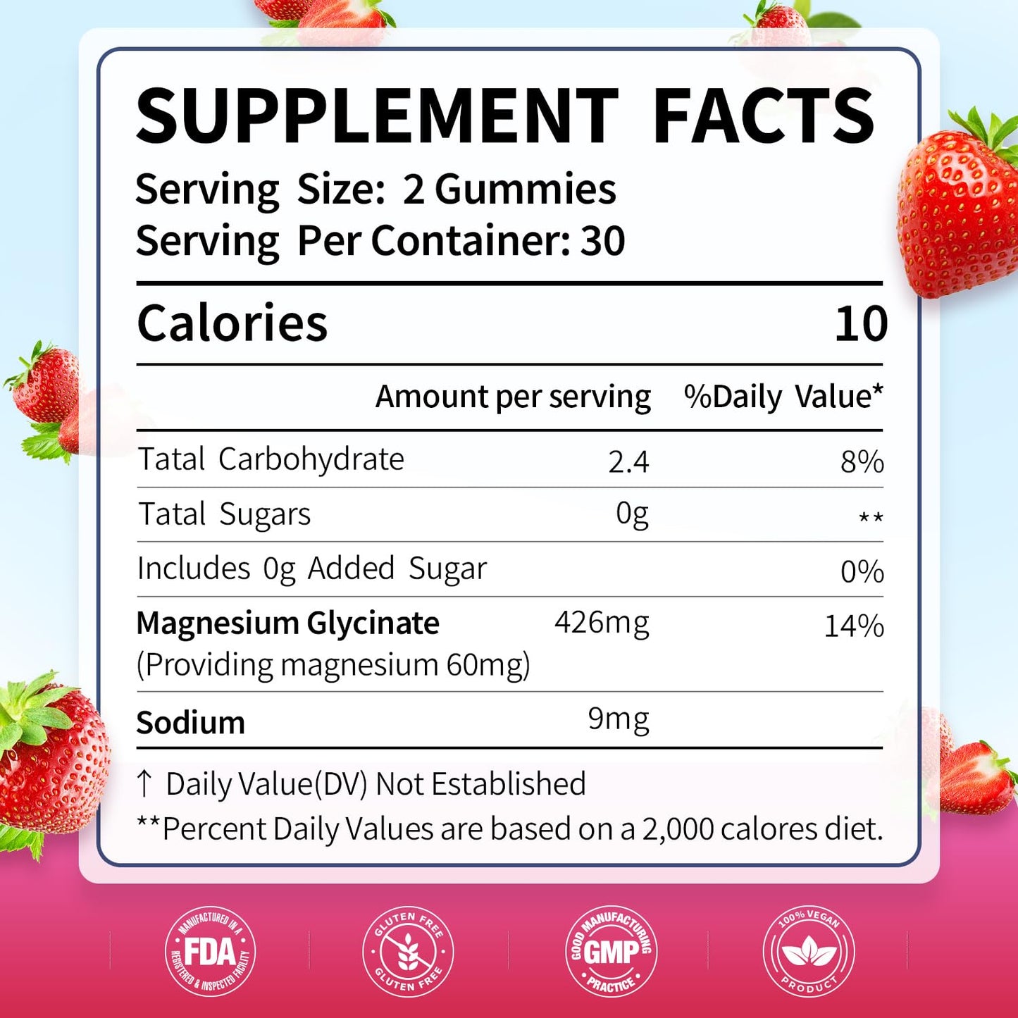 CelestiaCare Magnesium Glycinate Gummies, 60 Count