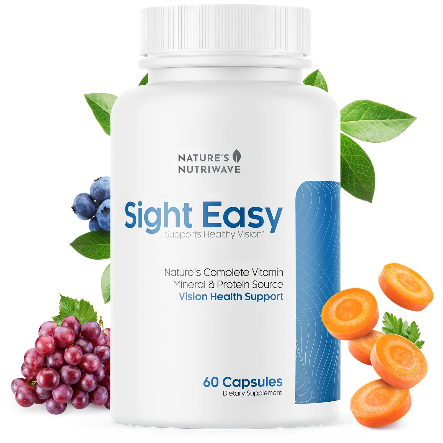 Nature’s NutriWave Sight Easy Lutein, Zeaxanthin & Bilberry 60 Capsules