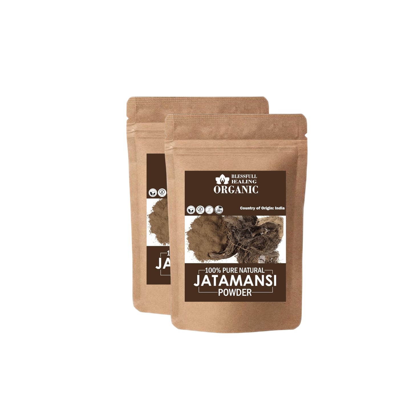 Blessfull Healing Organic Jatamansi Powder, 200 Grams (2 x 100 g)