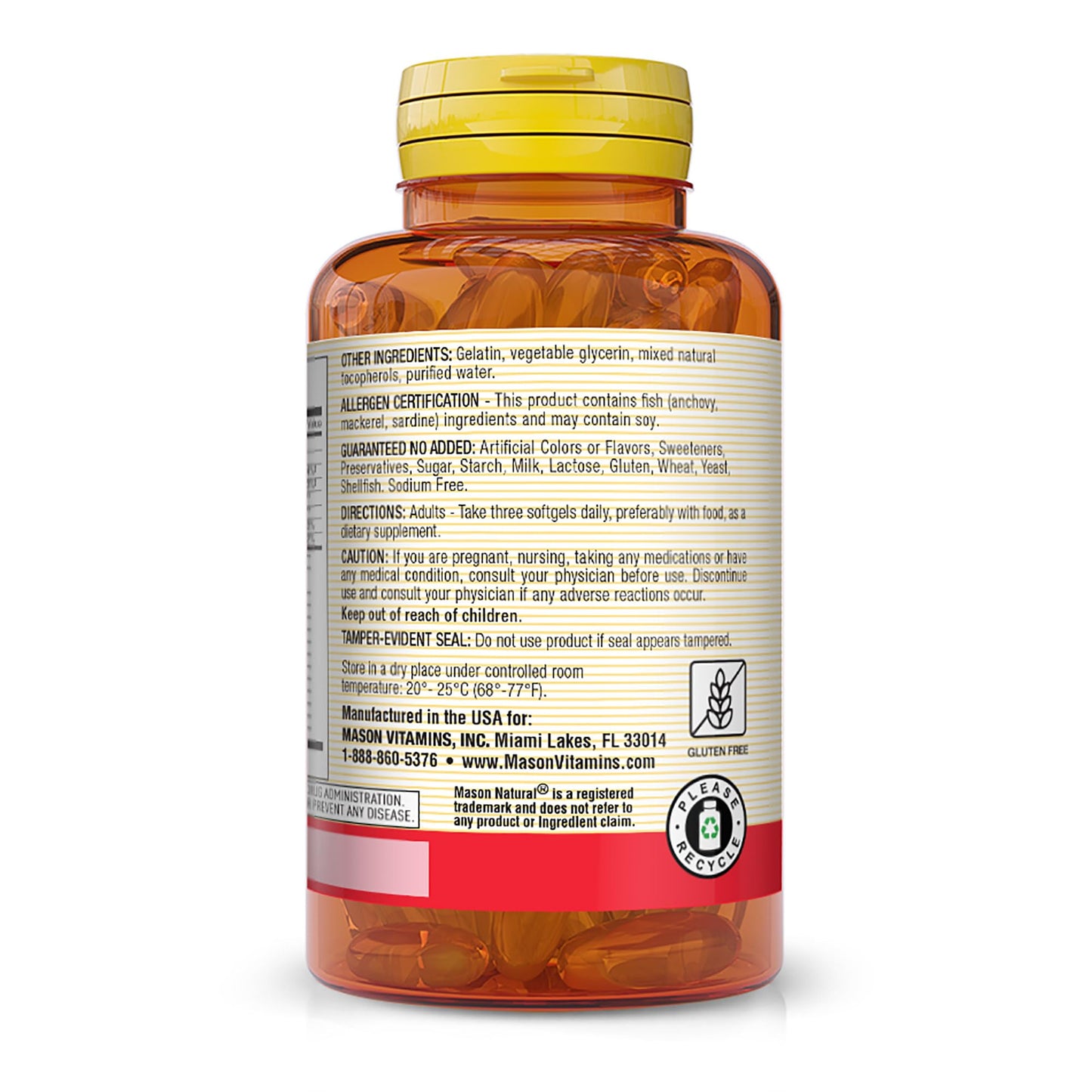Mason Natural Omega 3-6-9 Complete Fatty Acid Supplement Softgels 60 Count