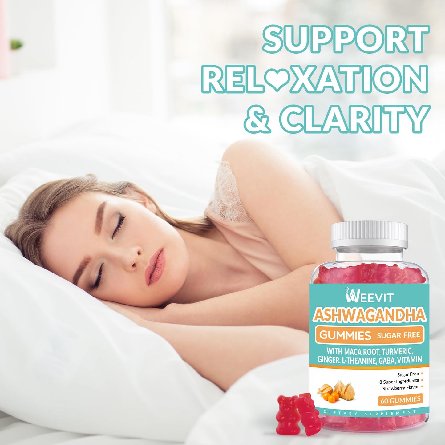 WEEVIT Ashwagandha Gummies 120 Count