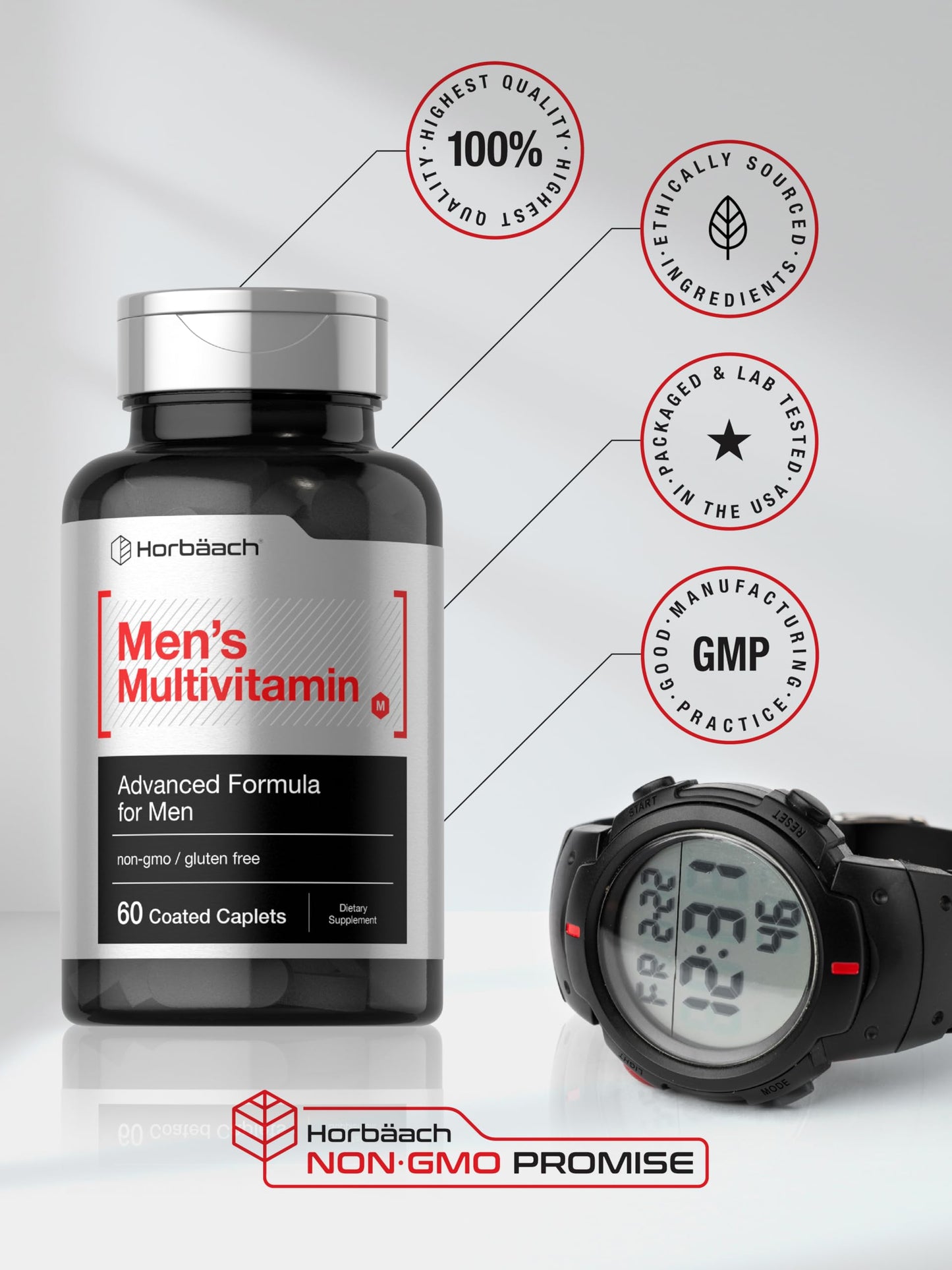 Horbäach Mens Multivitamin Caplets 60