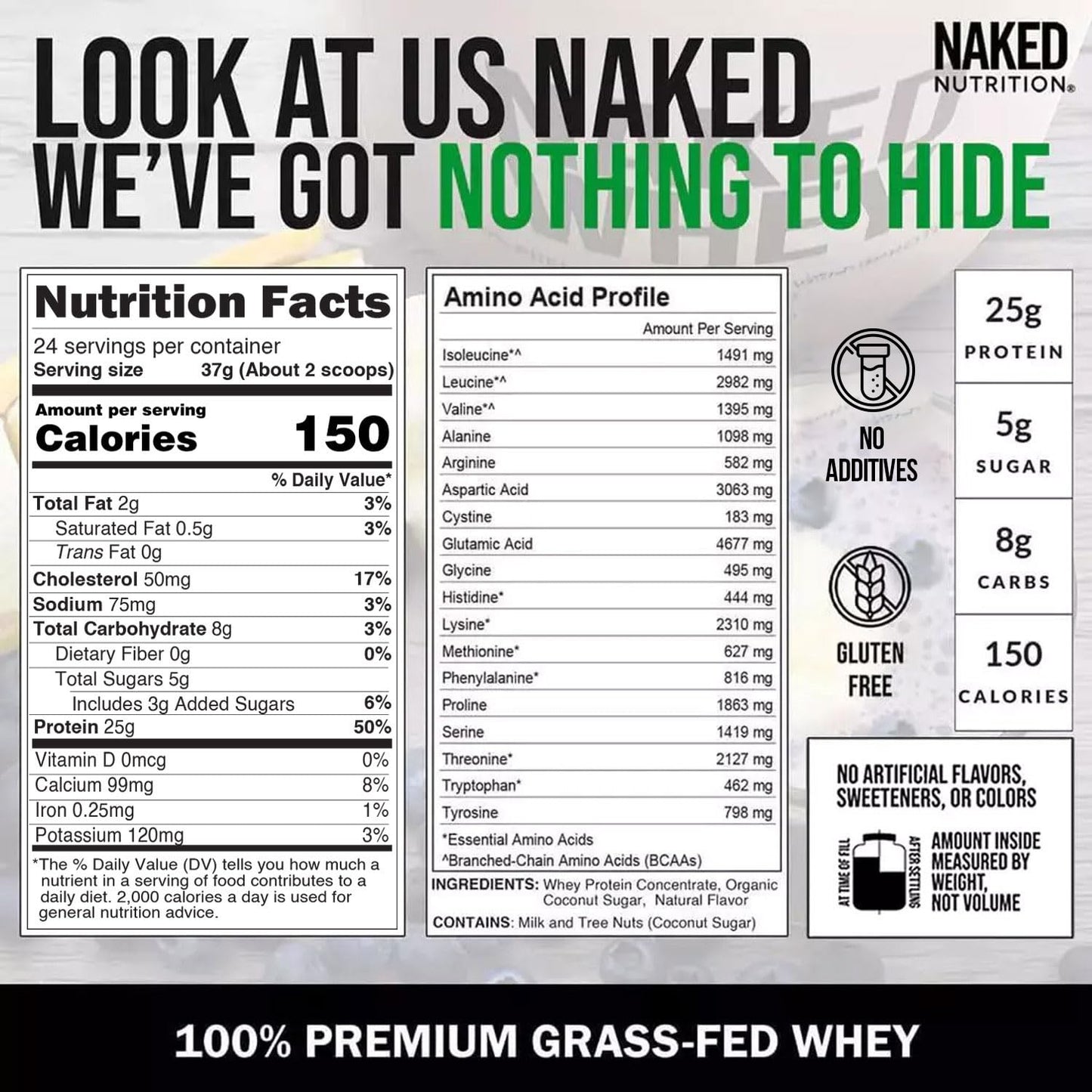 NAKED Vanilla Collagen + Vanilla Whey Bundle Powder, 52 Servings