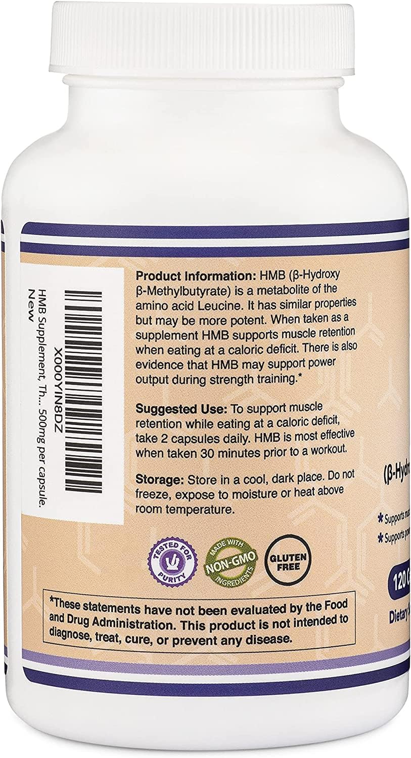 Double Wood Supplements HMB Supplement Capsules 120 Count