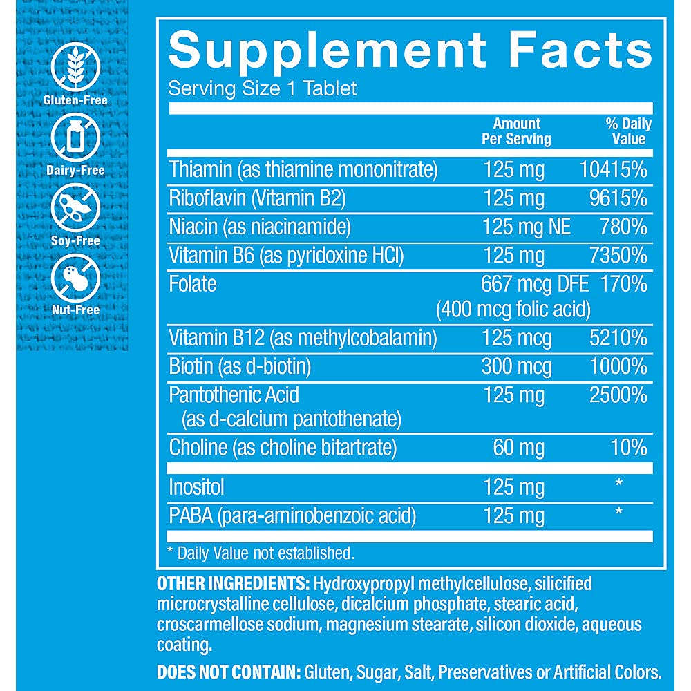 The Vitamin Shoppe Vitamin B-Complex Energy Metabolism & Nervous System Support, Complete B Vitamins, 300 Tablets