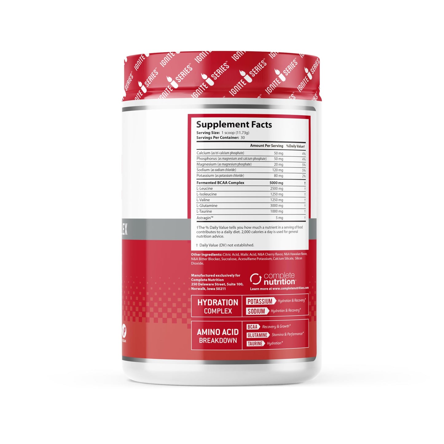 Complete Nutrition Ignite Series BCAA Advanced Amino Acid Complex, Powder, 13 oz