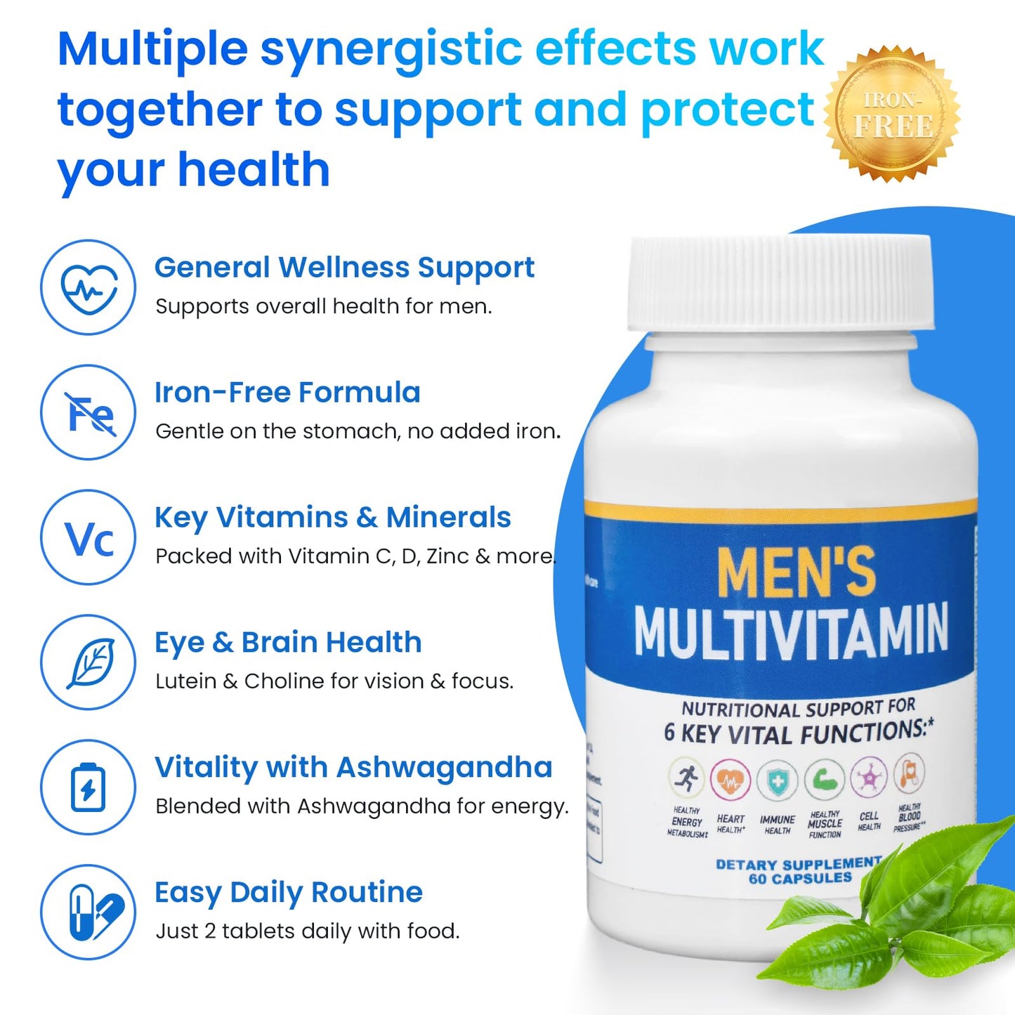 ssumiao Men's Multivitamins Softgels 60 Count