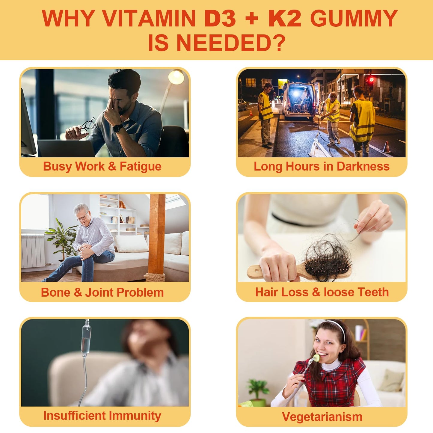NEVISS Vitamin D3 5000IU + K2 (MK-7) 120mcg Gummies, 60 Count
