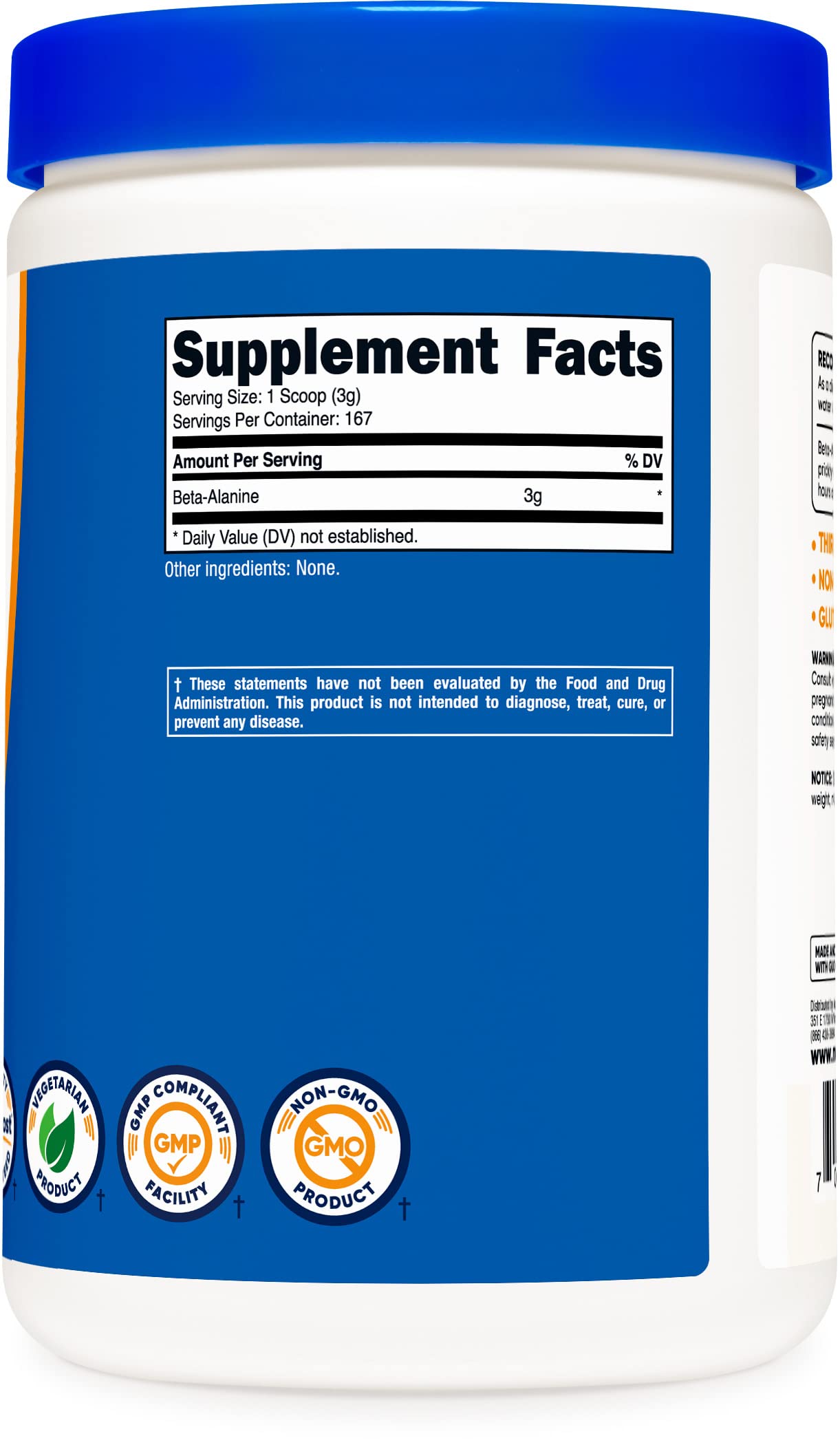 Nutricost Beta Alanine Powder, Pack of 2