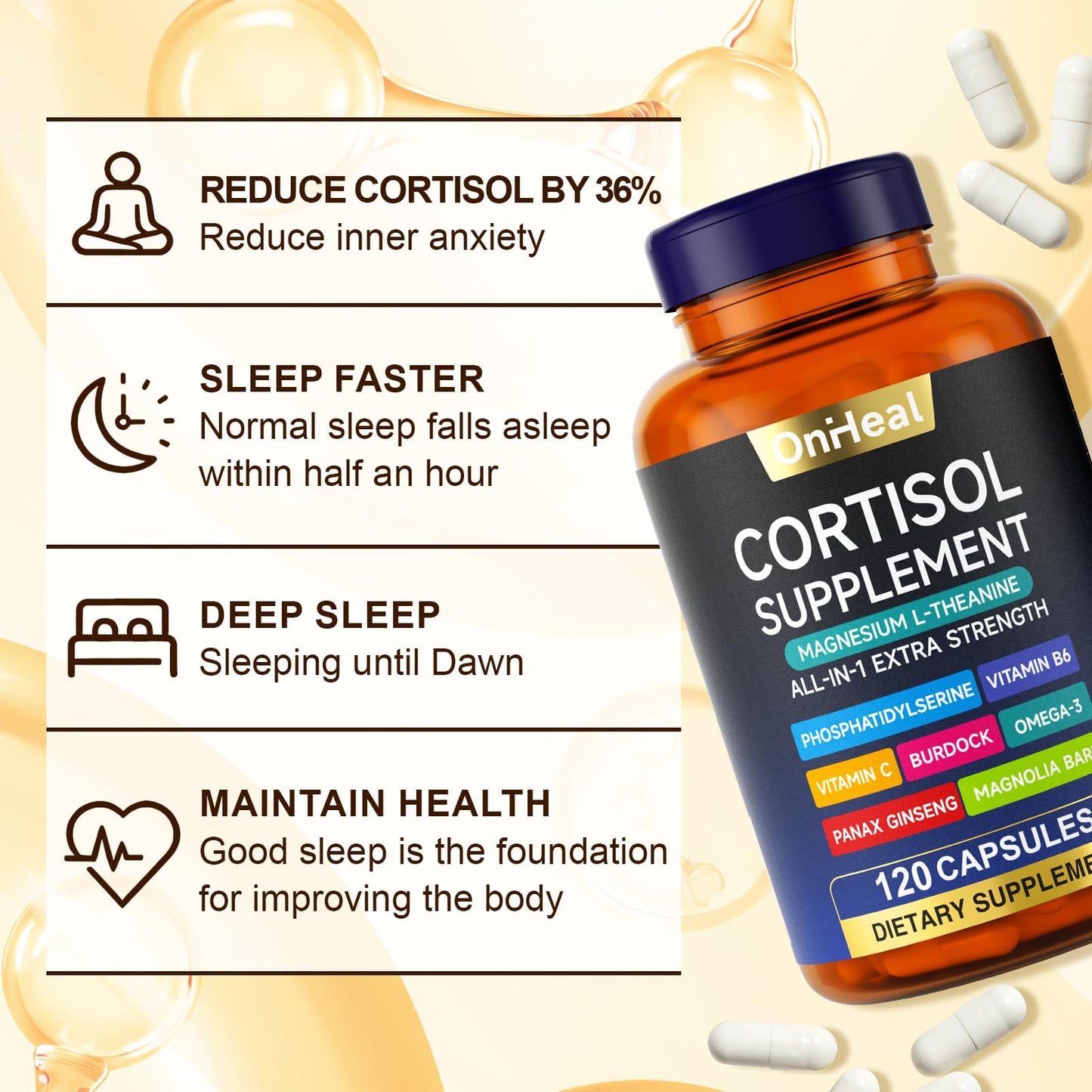 Qsbon Cortisol Reducer Capsules 120 Count