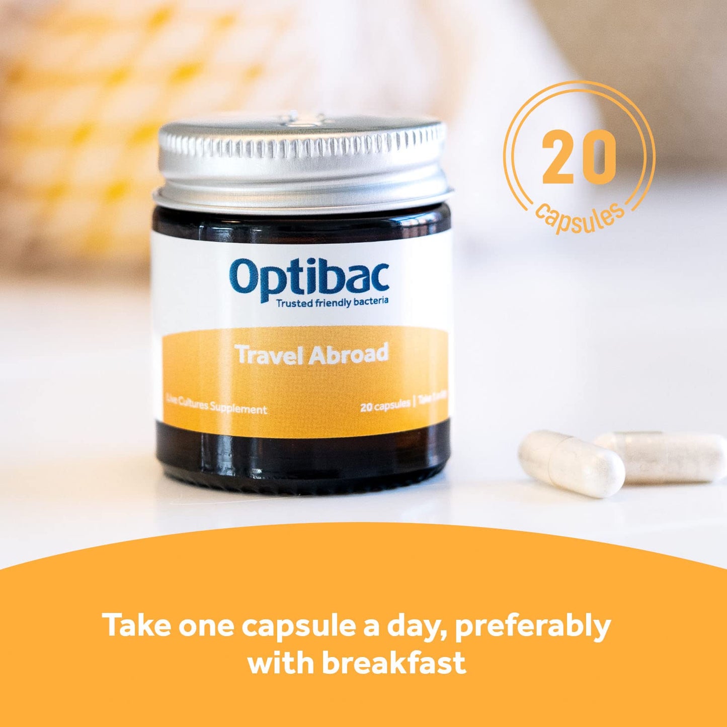 Optibac Probiotics for Travelling Abroad PMP UK Capsules, 20