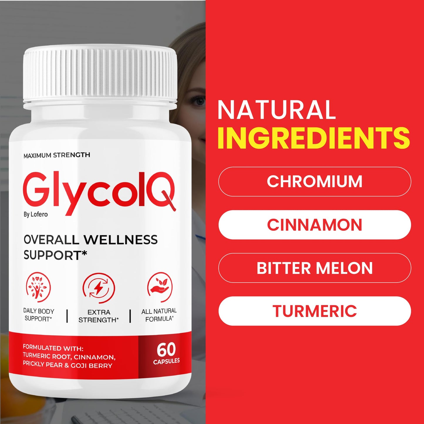 Lofero Glyco IQ Capsules, 60 Count