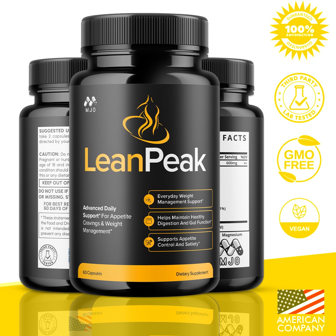 MJO Lean Peak Capsules, 60 Capsules