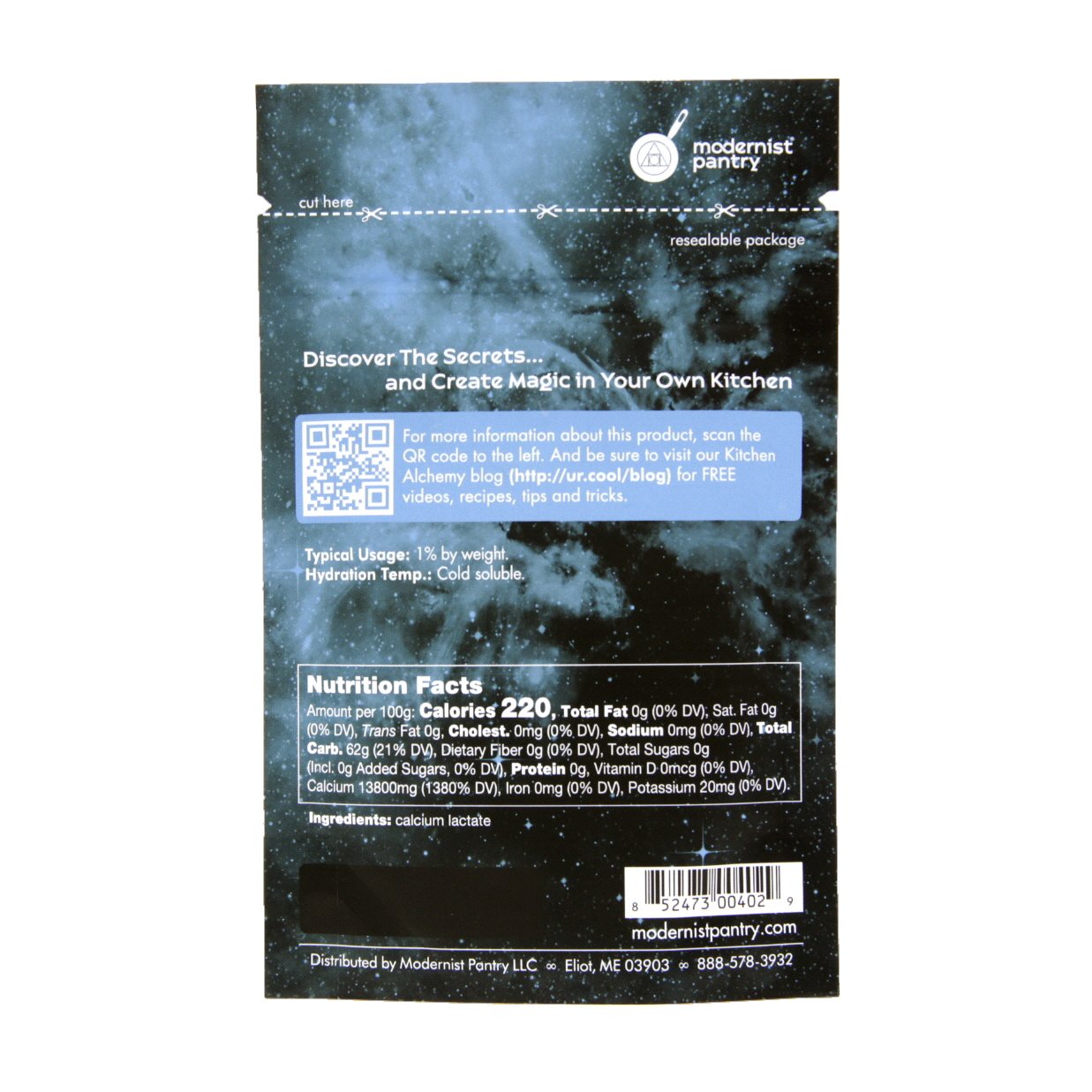 Modernist Pantry Pure Calcium Lactate Powder, 2 oz