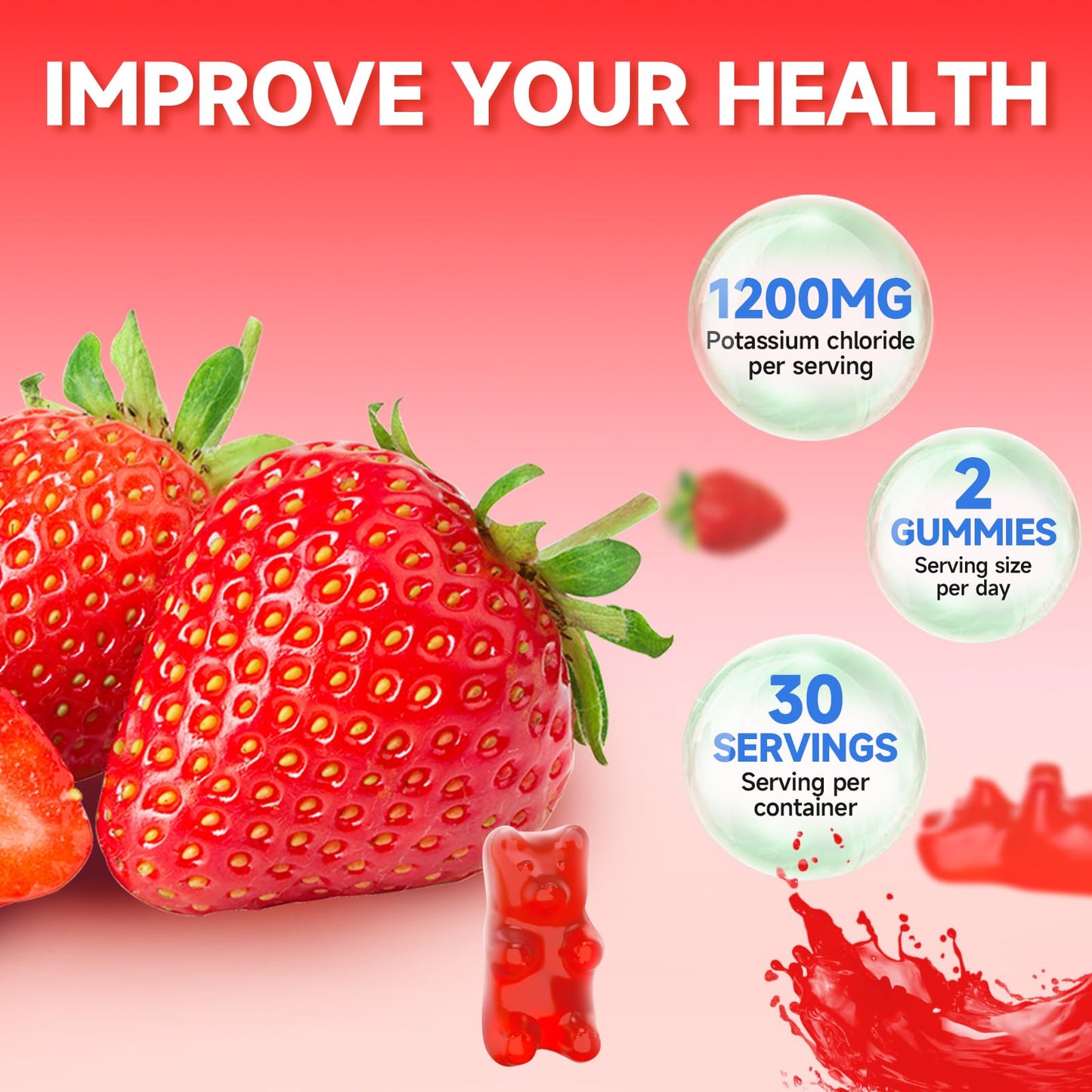 GrnLife Potassium Chloride Gummies 120 Count