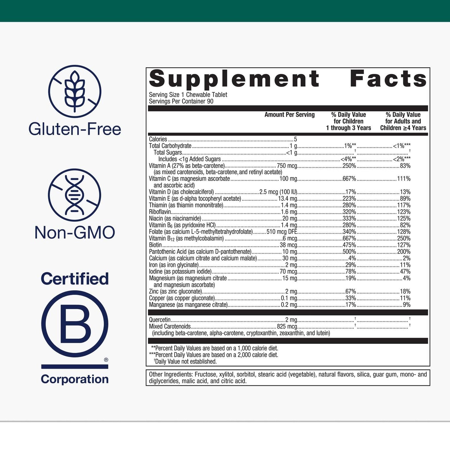 Metagenics Multigenics Chewable Multivitamin 90 Count