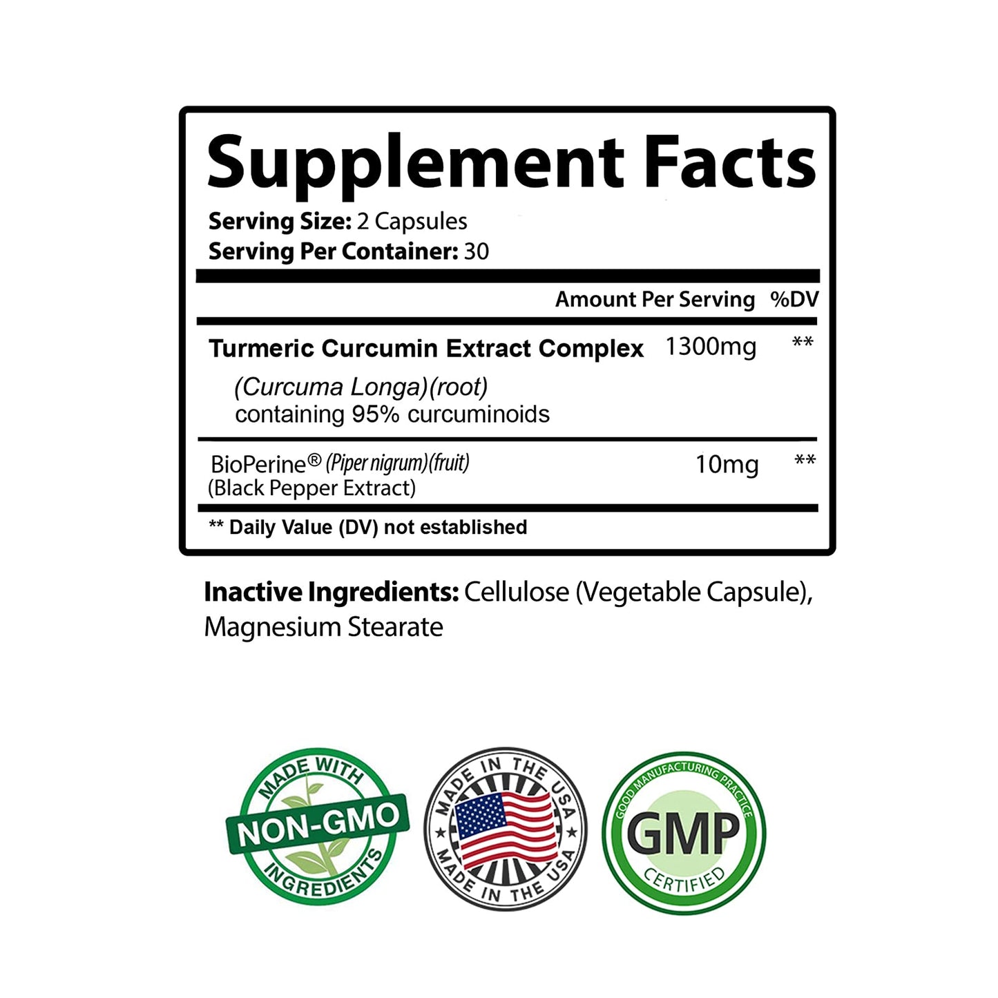 PureNature Plus Turmeric Curcumin with BioPerine Capsules 60 Count
