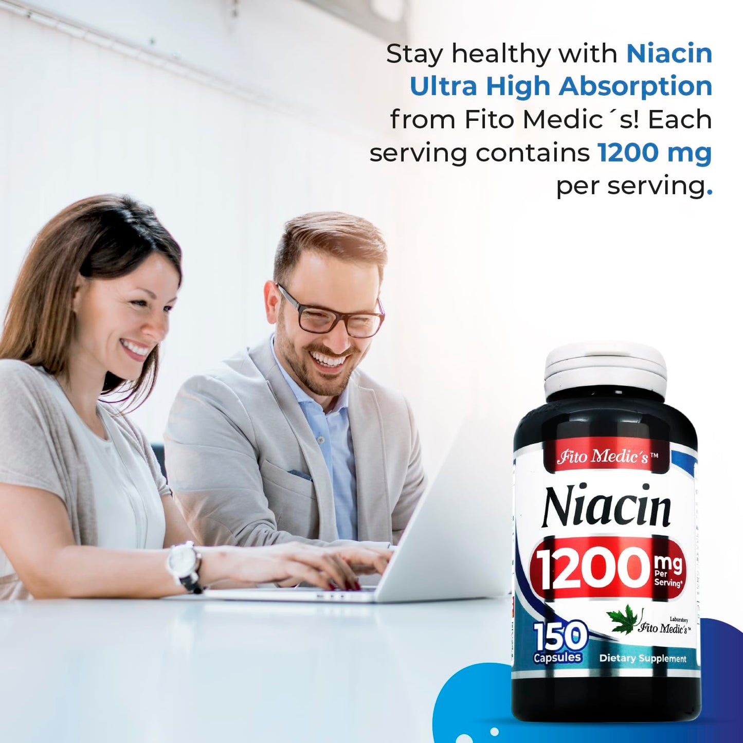FITO MEDIC'S Niacin Supplement Vitamin B3, 150 Capsules