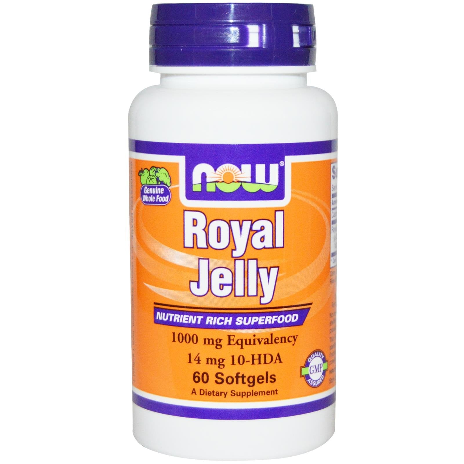 NOW Foods Royal Jelly 1000 mg Capsule, 1 Count