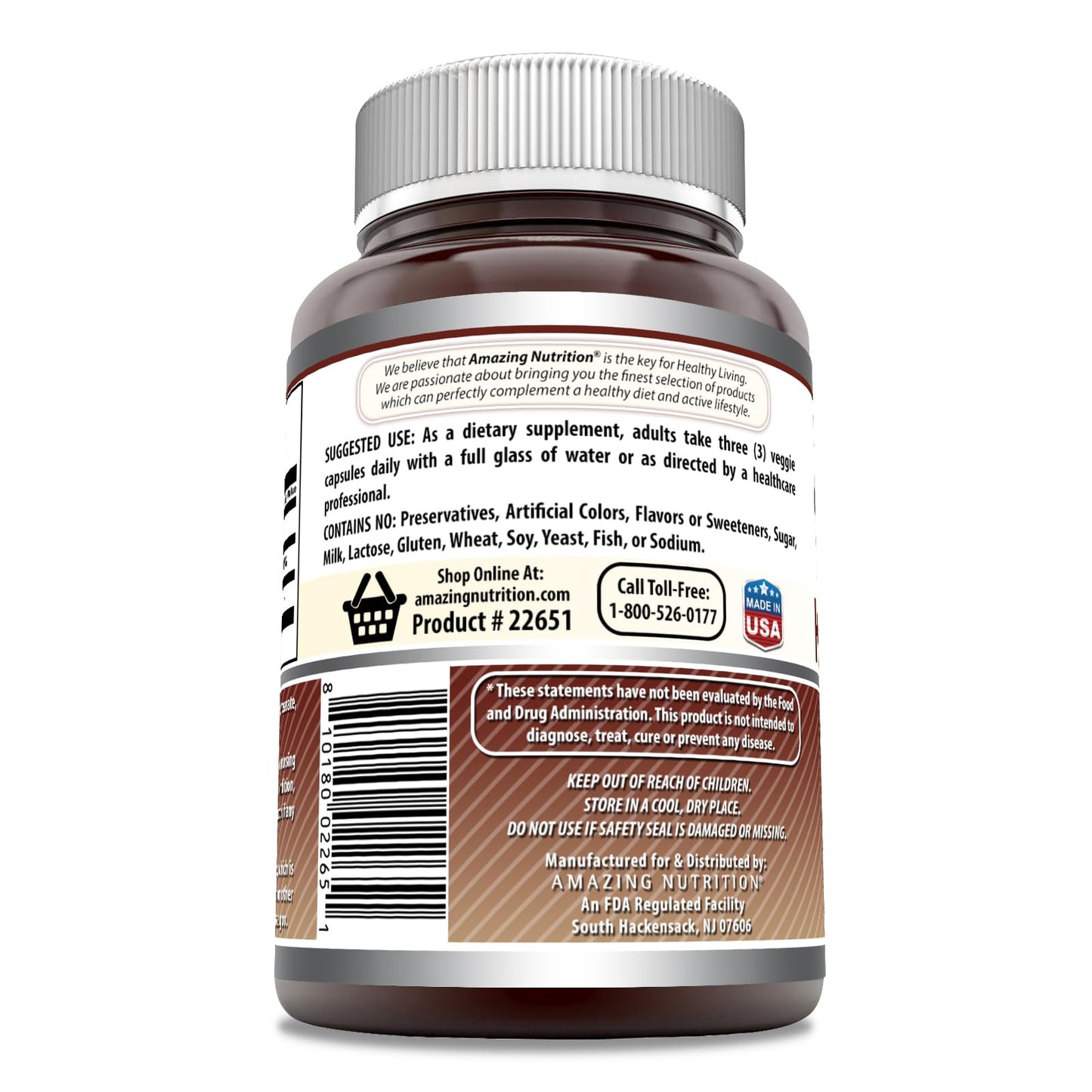 Amazing Nutrition Konjac Root Supplement Capsule 1 Count
