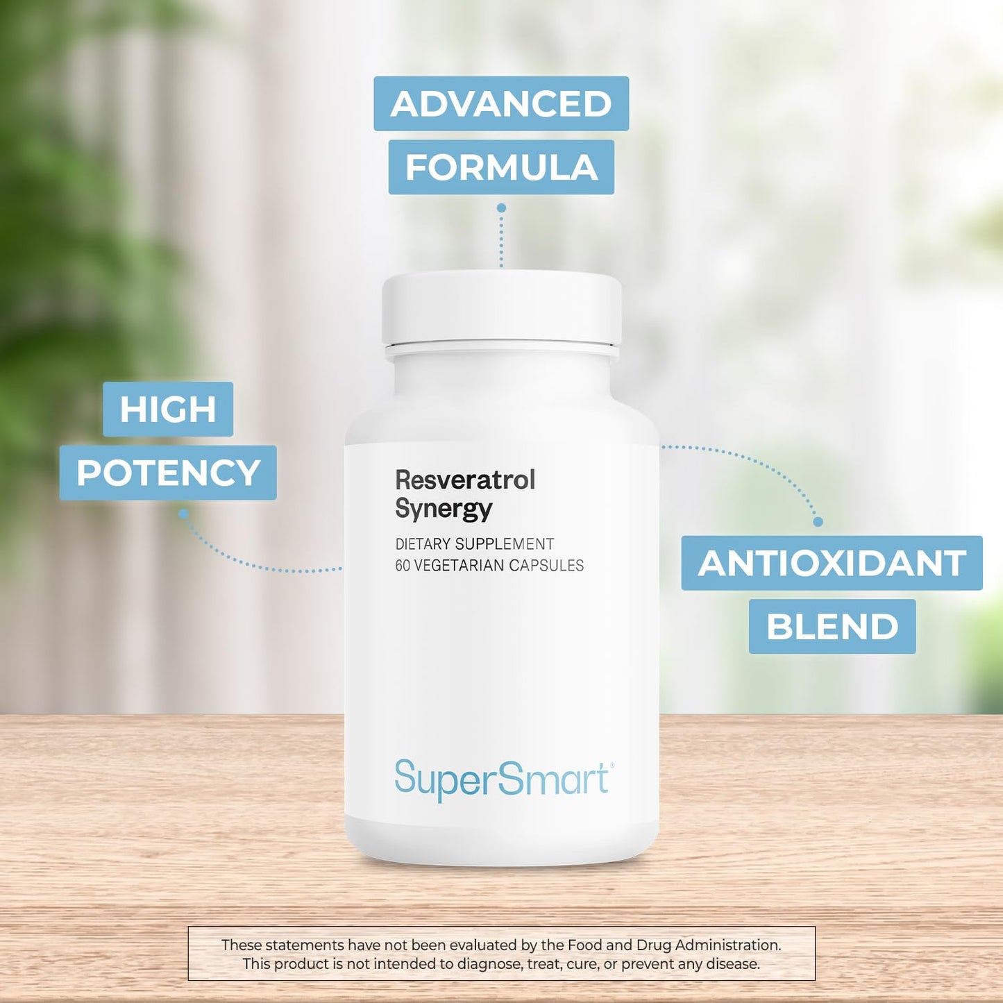 Supersmart Resveratrol Synergy Standardized Extract Capsules, 60 Count