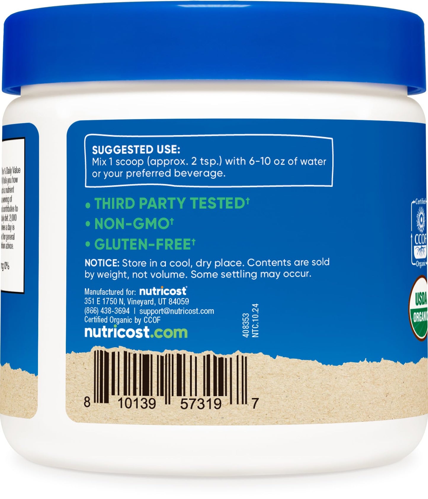 Nutricost Organic Cranberry Powder 8.1 oz Gluten-Free