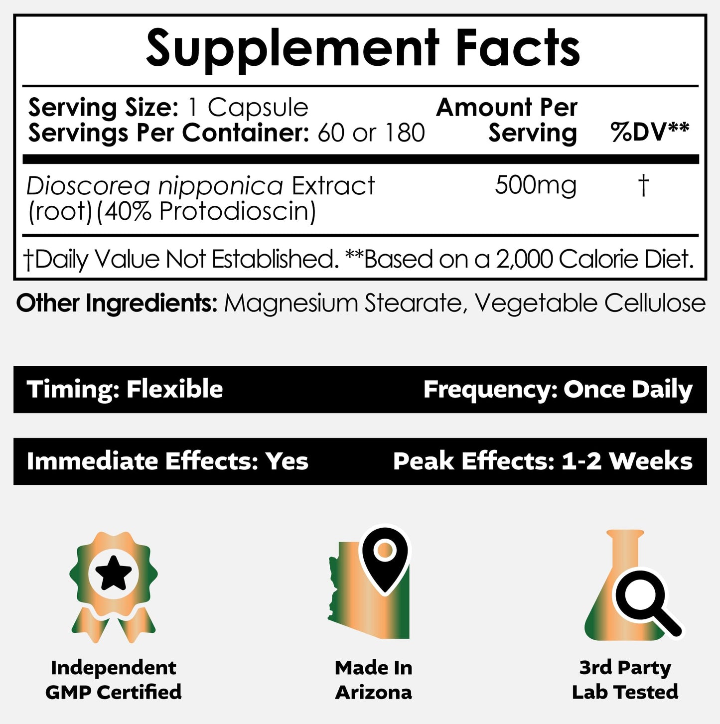 Nootropics Depot Dioscorea nipponica Capsules 180 Count