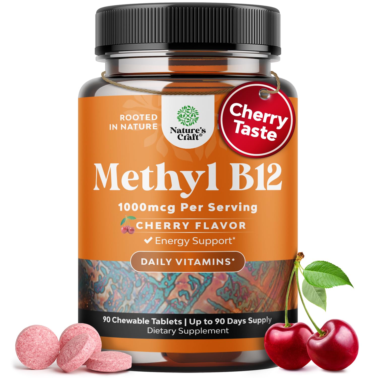 Natures Craft Chewable Vitamin B12 1000mcg 90 Tablets