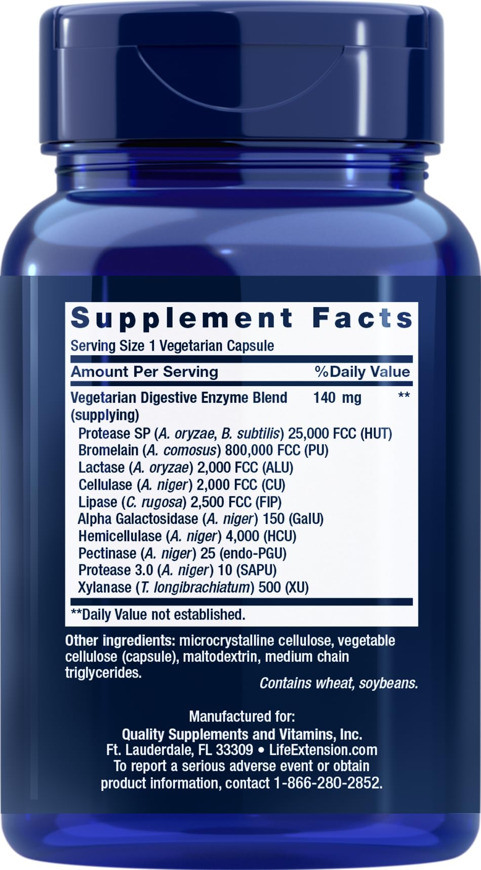 Life Extension Enhanced Super Digestive Enzymes 120 Capsules