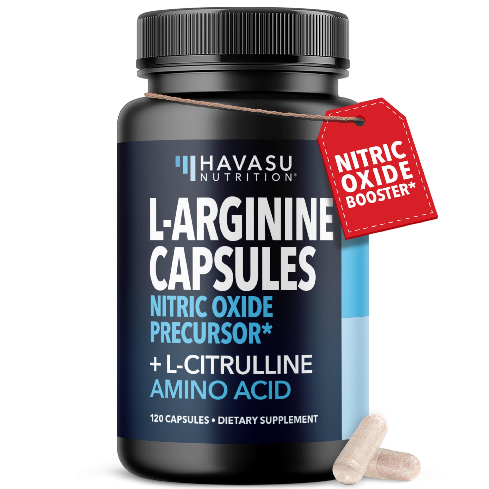 HAVASU NUTRITION L-Arginine with L-Citrulline Capsules, 120 Count