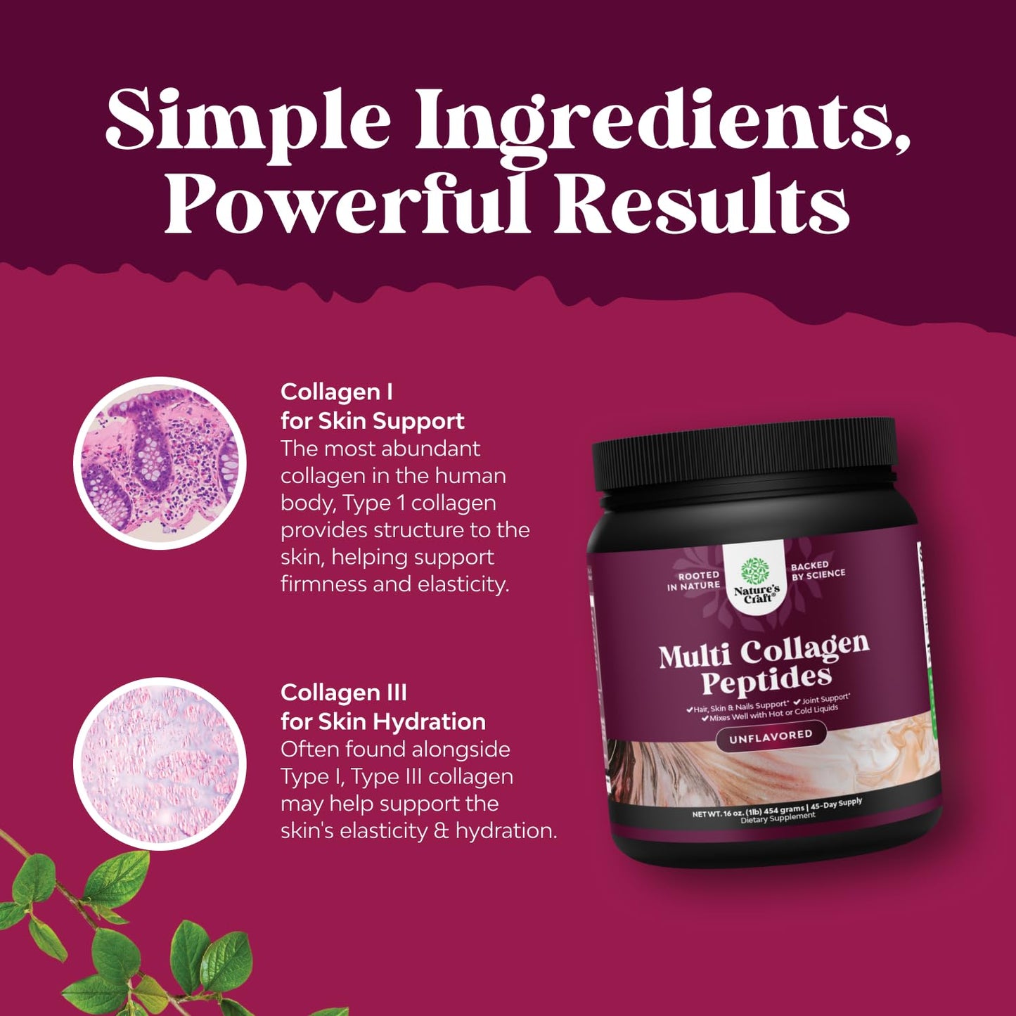 Natures Craft Multi Collagen Protein Powder 16 oz