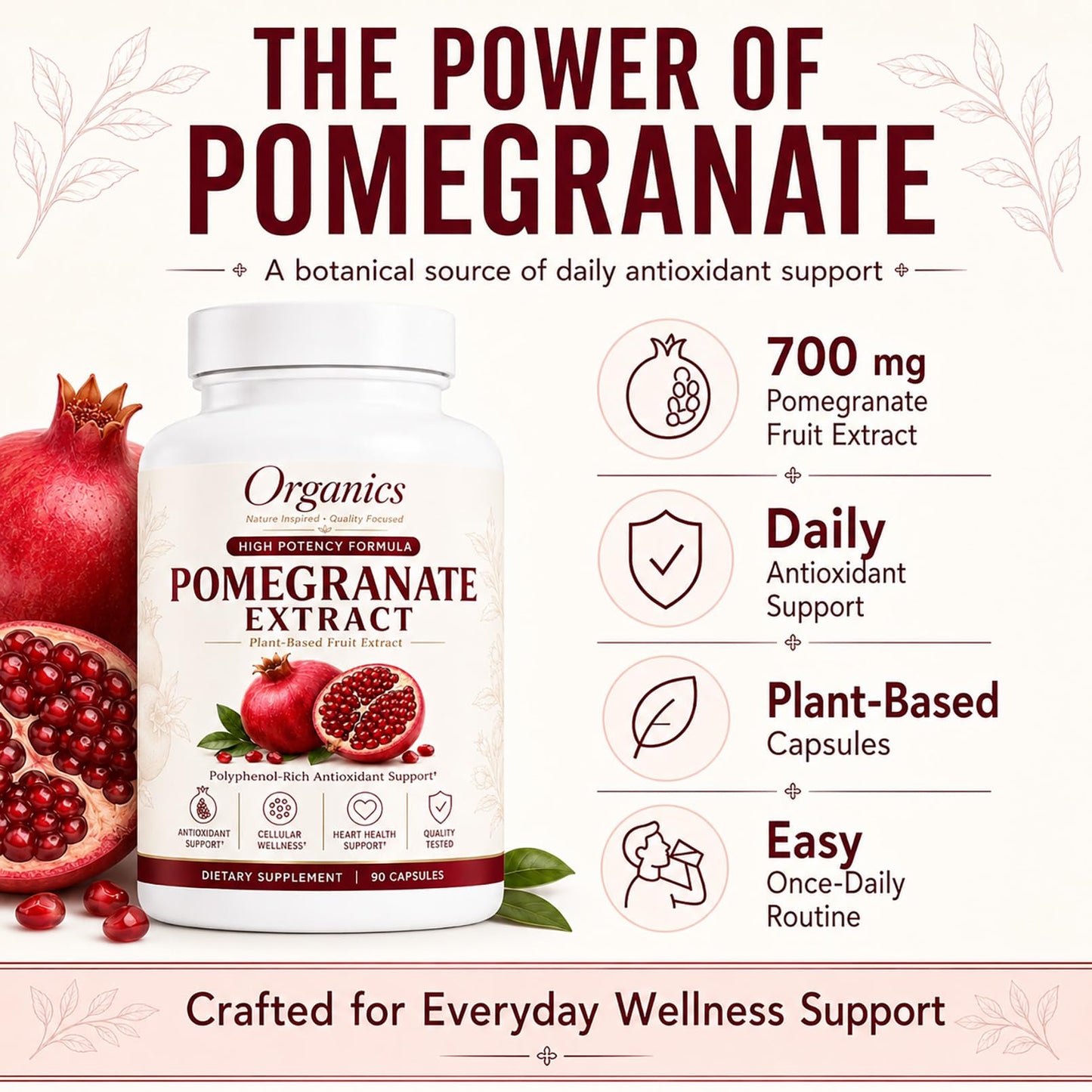 KYZTMHC Organic Pomegranate Extract Capsule 1 Count