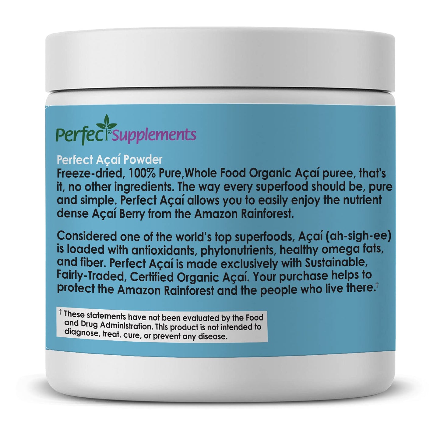 Perfect Supplements Perfect Acai Powder, 3.35 oz