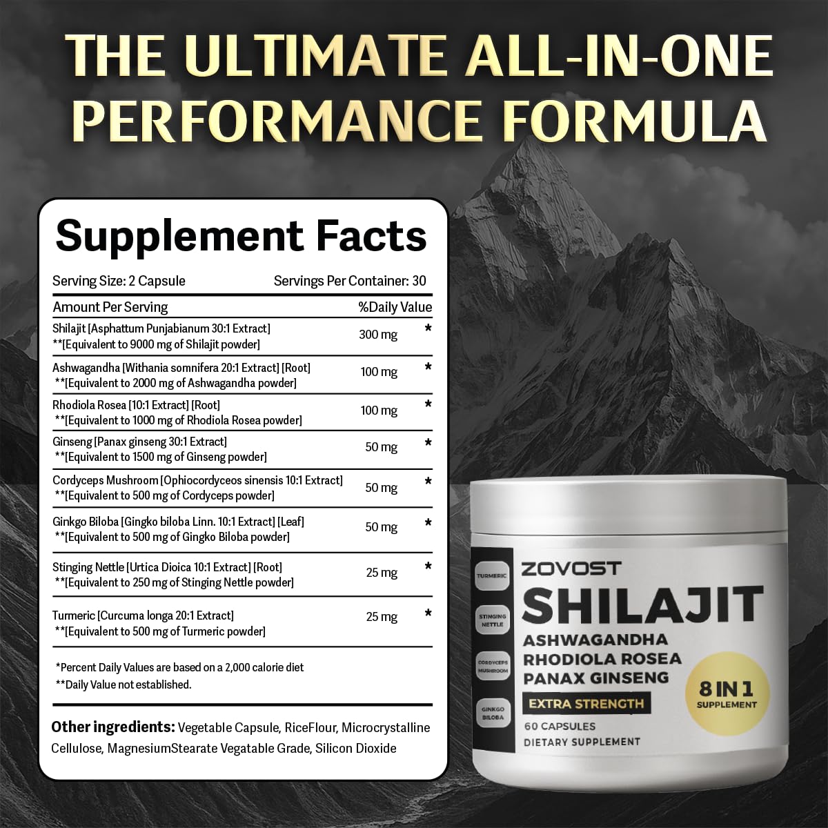 ZOVOST Superblend Daily Wellness Supplement 24-in-1 Capsule 60 Count