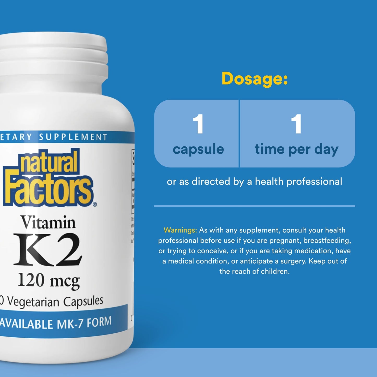 Natural Factors Vitamin K2 Capsule 60 Capsules