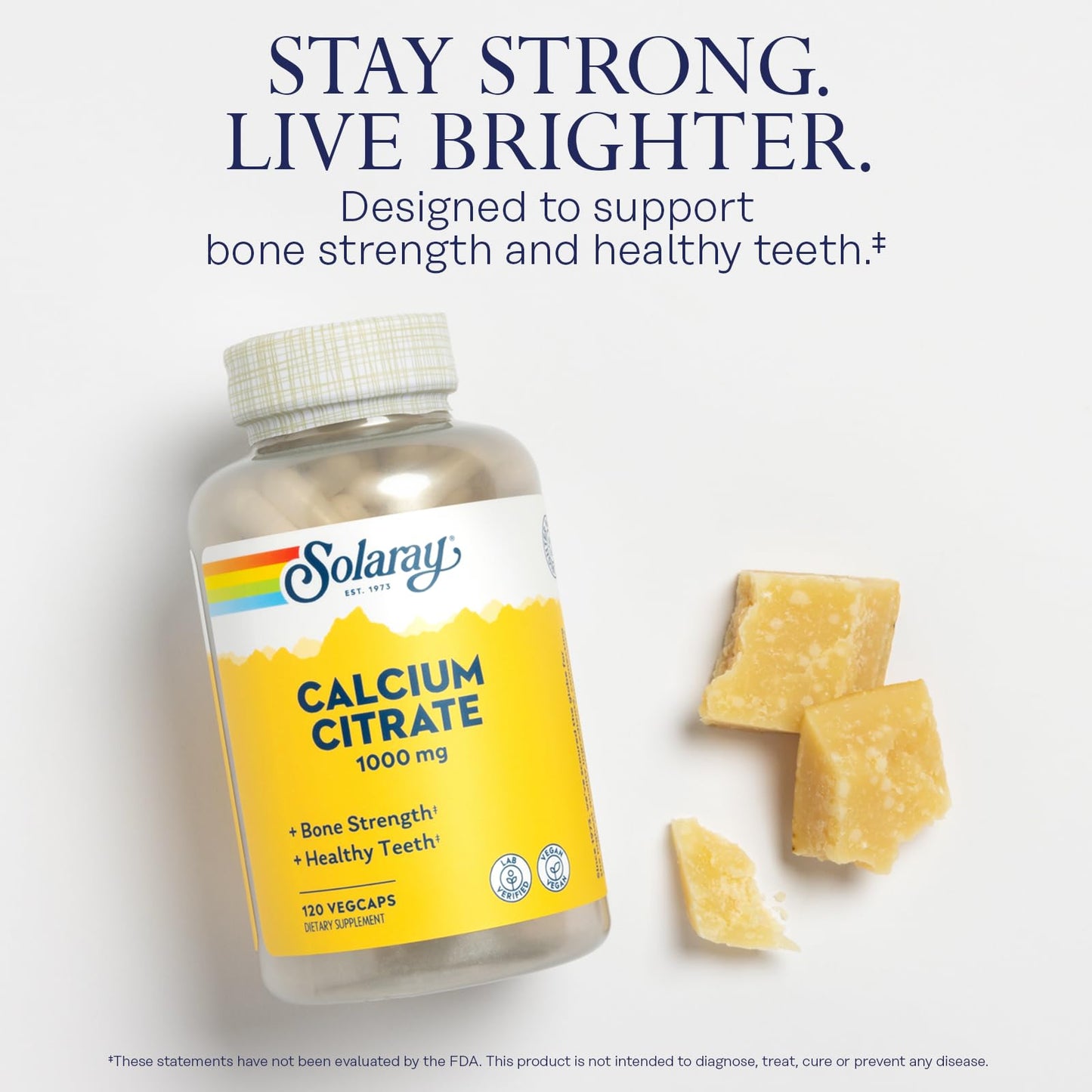Solaray Calcium Citrate 1000mg Capsule 120 VegCaps