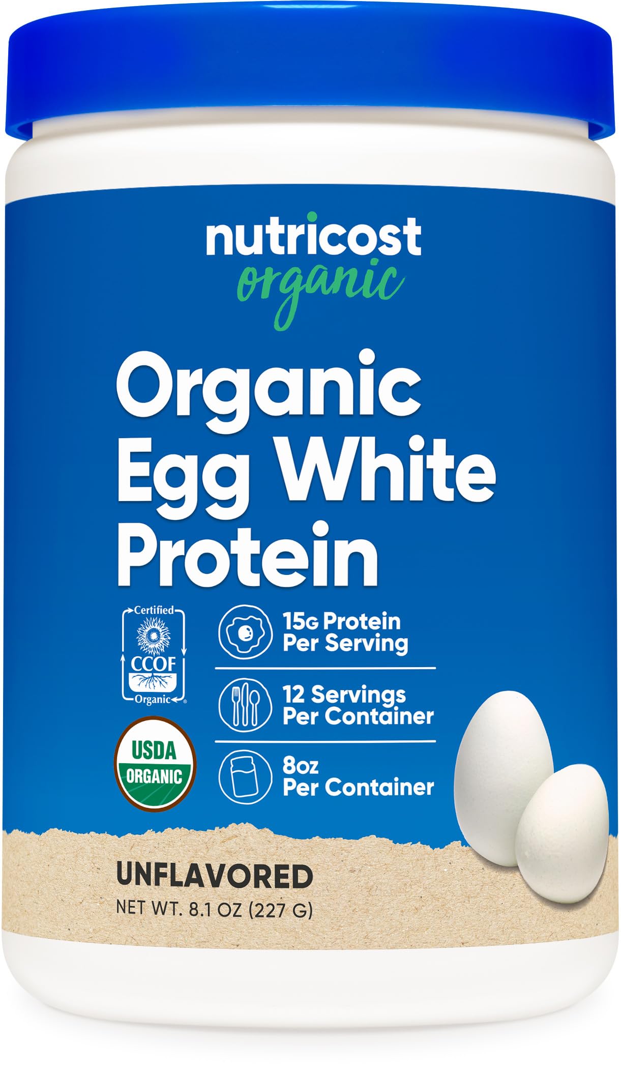 Nutricost Organic Egg White Protein Powder 8.1 Ounce
