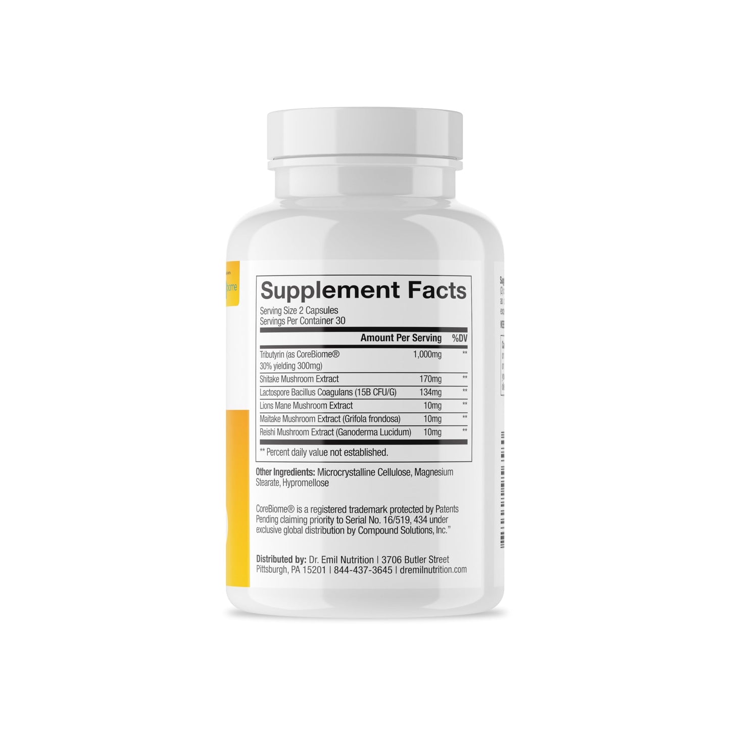 Dr. Emil Nutrition Total Gut Health Complex Prebiotic, Probiotic & Postbiotic Supplement Capsule 60 Capsules (Pack of 2)