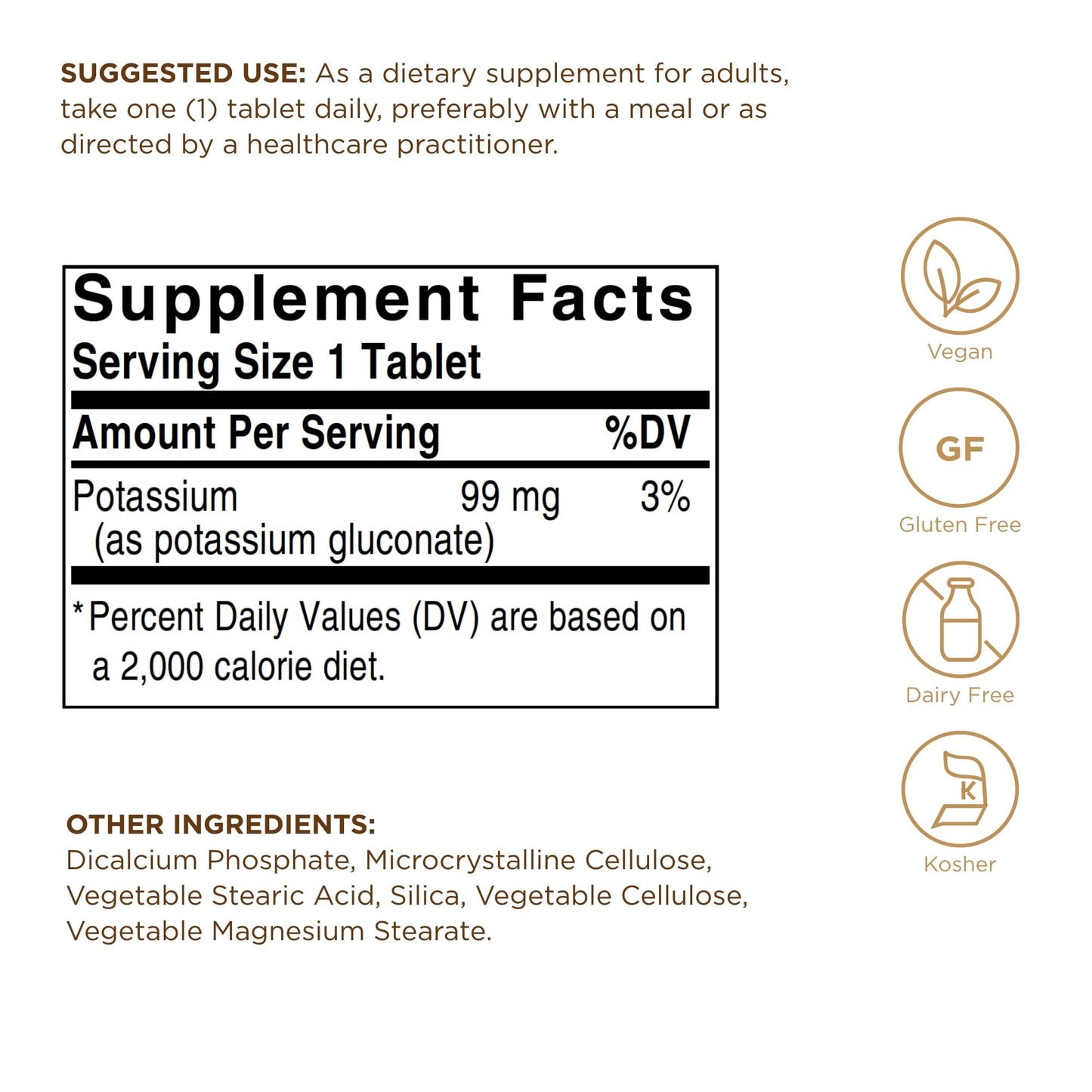 Solgar Potassium Gluconate Tablets 100